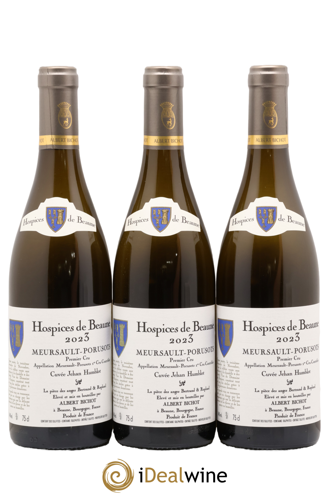 Meursault 1er Cru Les Porusots Cuvée Jehan Humblot Maison Albert Bichot Hospices De Beaune 2023 - Posten von 3 Flaschen - 0