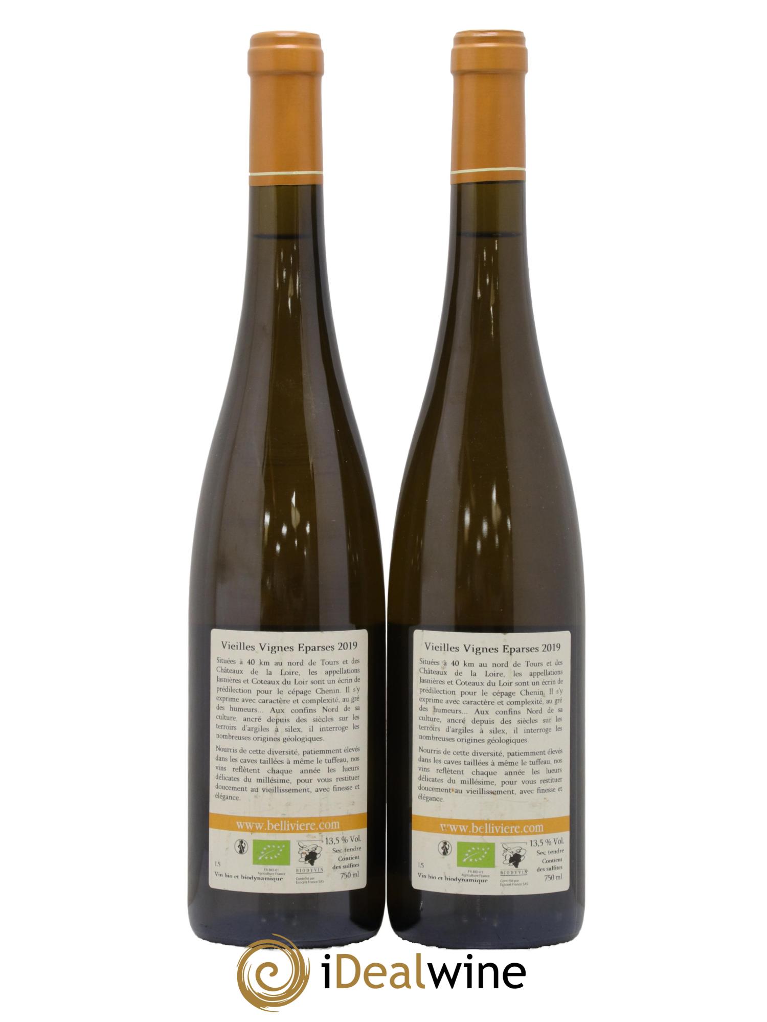 Coteaux du Loir Vieilles Vignes Eparses Domaine de Bellivière  2019 - Lot de 2 bouteilles - 1