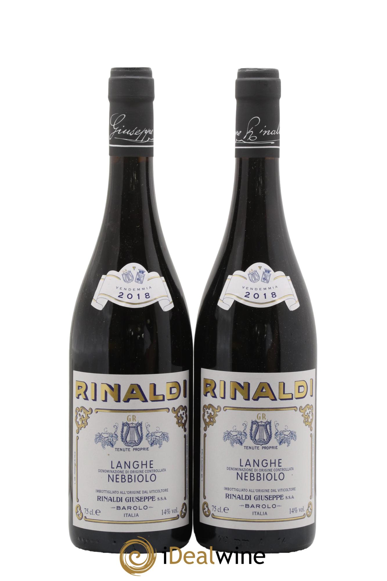 Langhe DOC Nebbiolo Giuseppe Rinaldi 2018 - Lot de 2 bouteilles - 0