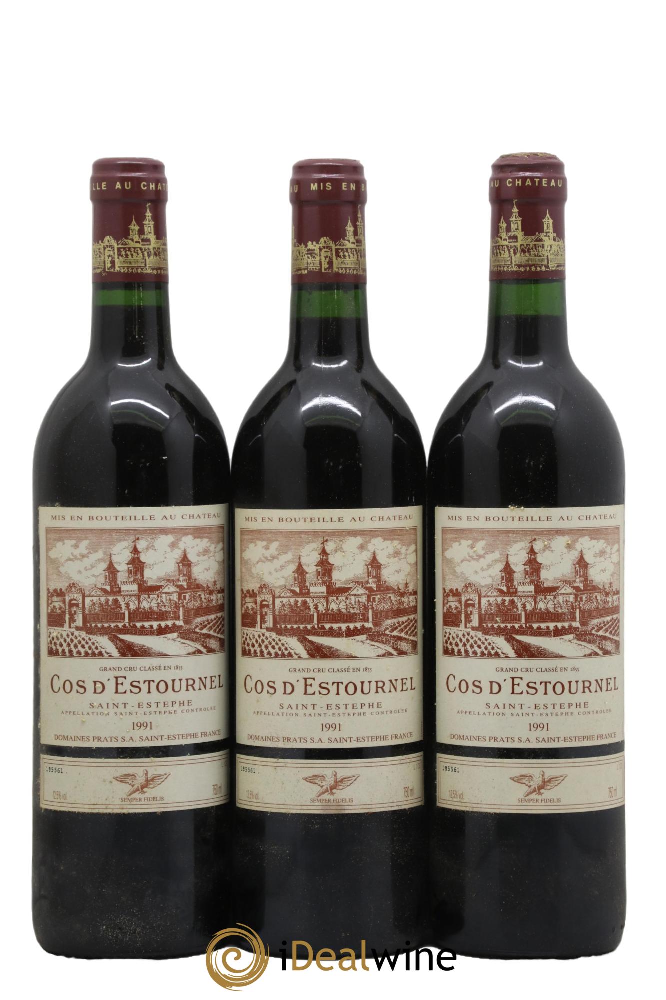 Cos d'Estournel 2ème Grand Cru Classé 1991 - Lot of 3 bottles - 0