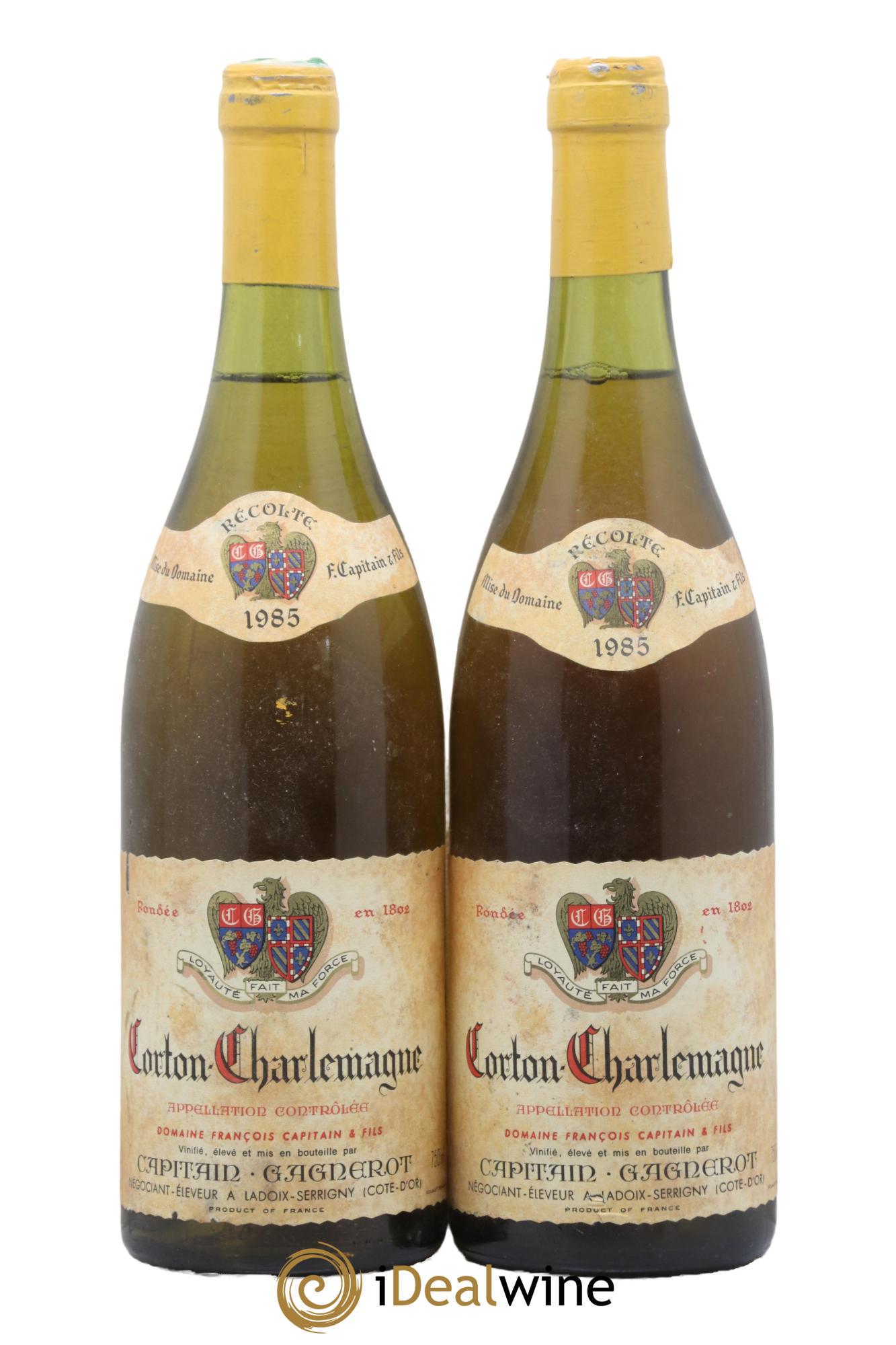 Corton-Charlemagne Grand Cru Capitain-Gagnerot 1985 - Lot de 2 bouteilles - 0