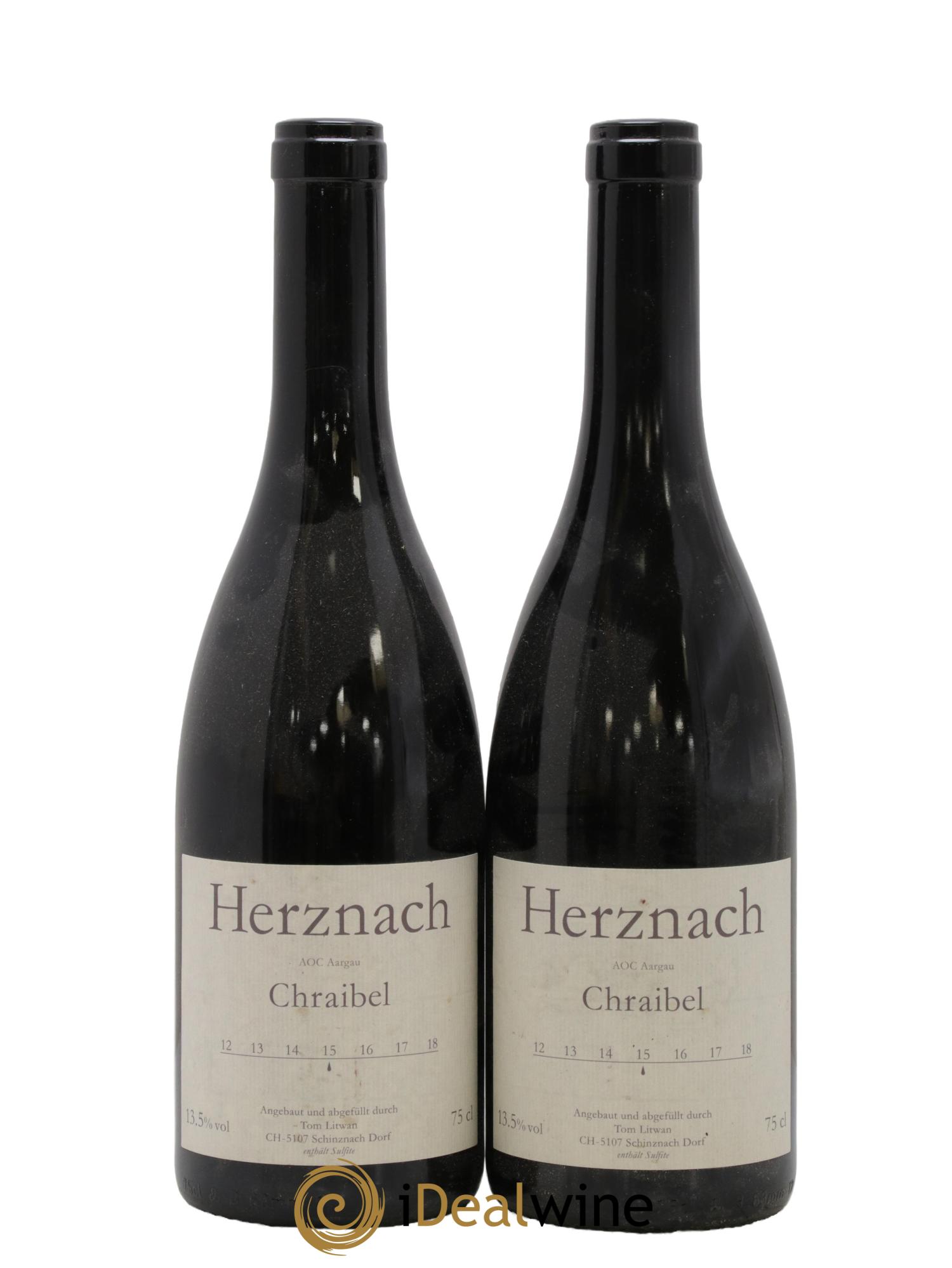 Vins Etrangers Suisse Pinot Noir Argovie Herznach Chraibel Domaine Tom Litwan 2015 - Lot de 2 bouteilles - 0