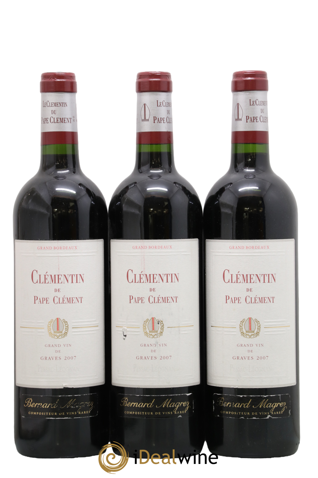 Le Clémentin de Pape Clément Second Vin 2007 - Lot de 3 bouteilles - 0