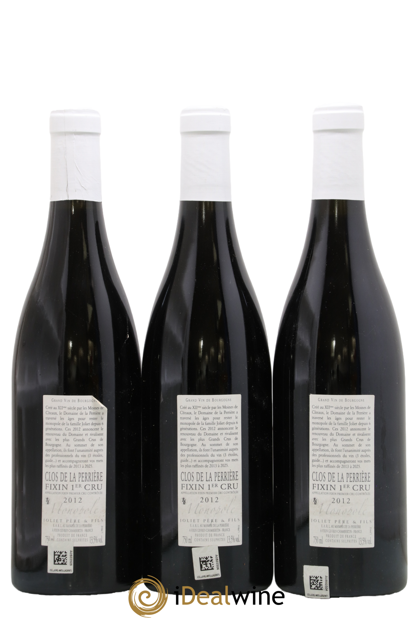 Fixin 1er Cru Clos de la Perrière Joliet Père & Fils (Domaine) 2012 - Lot de 3 bouteilles - 1