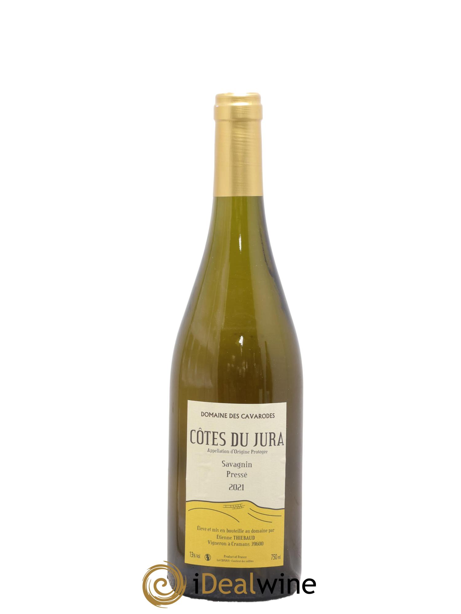 Côtes du Jura Savagnin pressé Cavarodes (Domaine des) - Etienne Thiébaud 2021 - Lot de 1 bouteille - 0