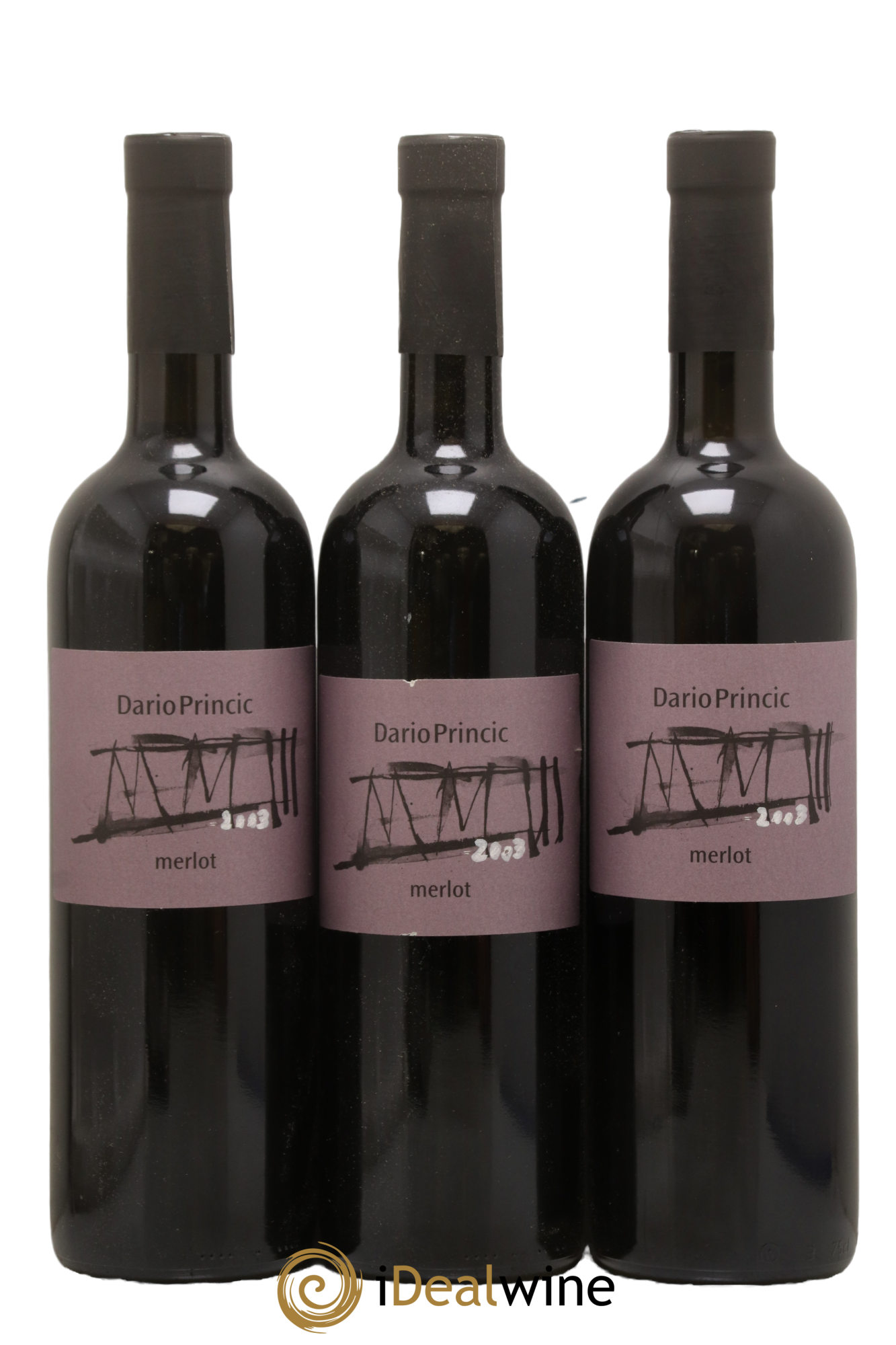 Vénétie Merlot Dario Princic 2003 - Lot of 3 bottles - 0