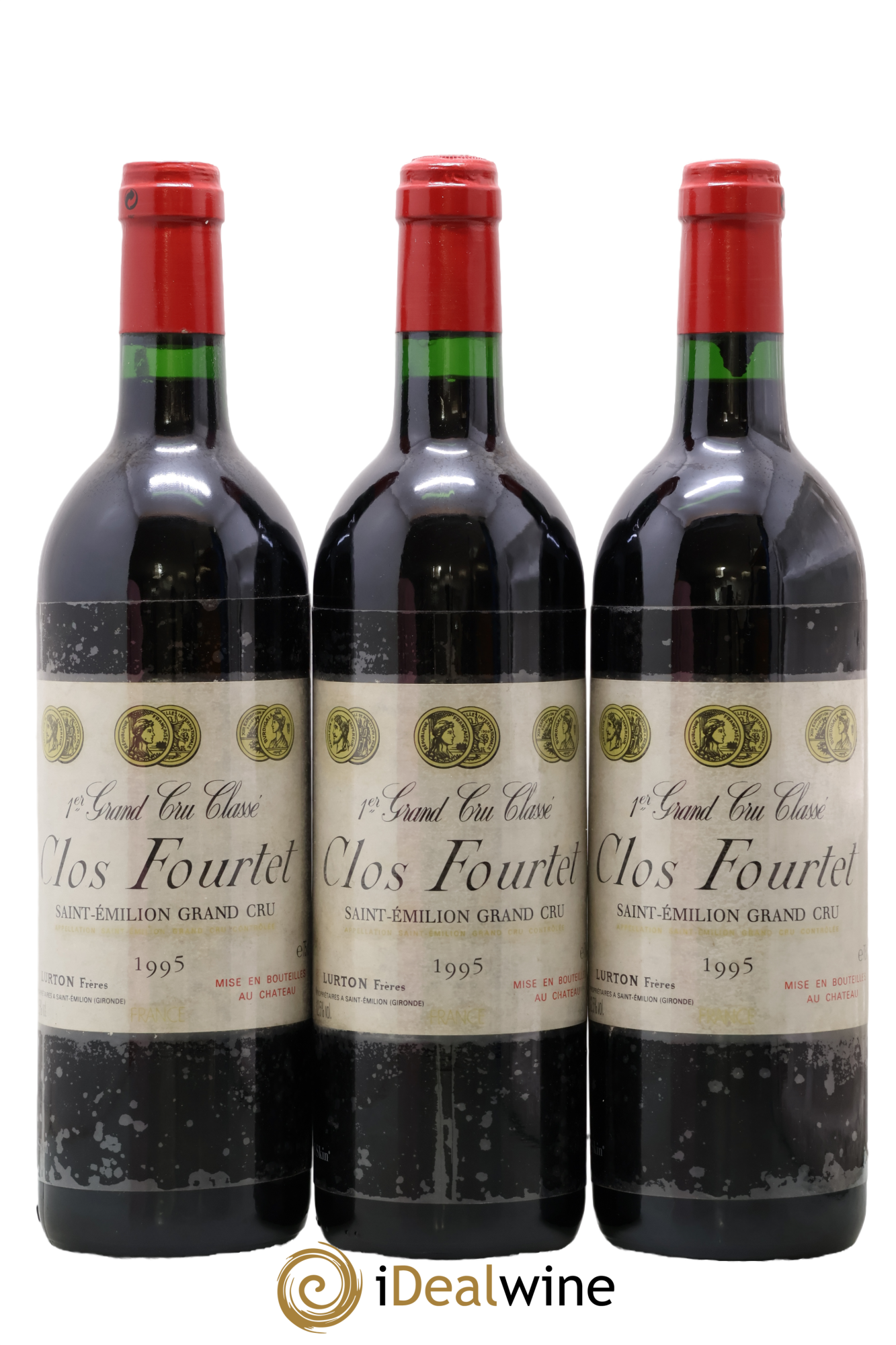 Clos Fourtet 1er Grand Cru Classé B 1995 - Lot de 3 bouteilles - 0