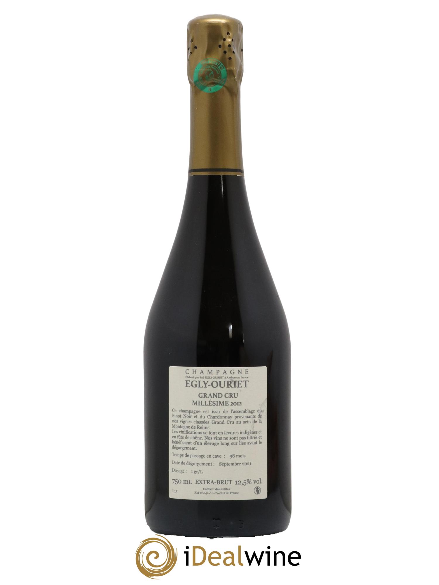 Ambonnay Vieilles Vignes Brut Millésimé Egly-Ouriet 2012 - Lot de 1 bouteille - 1