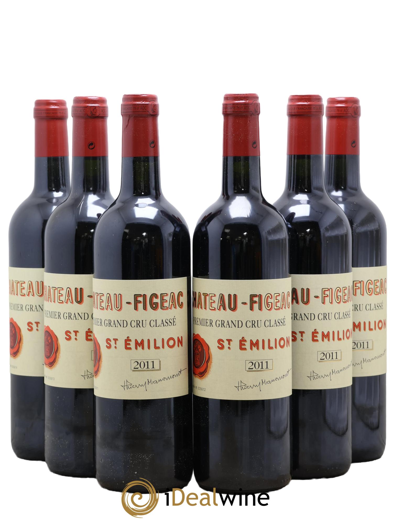 Château Figeac 1er Grand Cru Classé A 2011 - Lotto di 6 bottiglie - 0