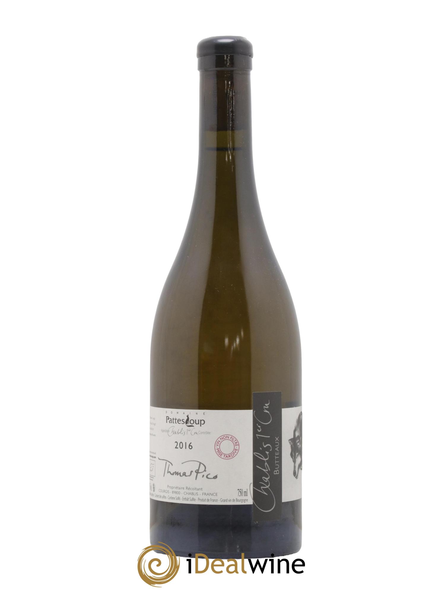 Chablis 1er Cru Butteaux Pattes Loup (Domaine) 2016 - Lot de 1 bouteille - 1