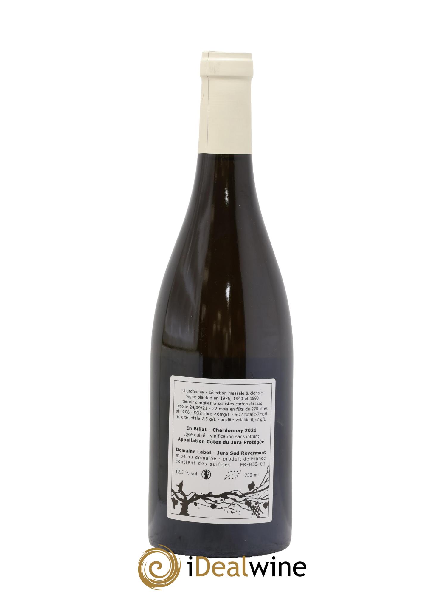 Côtes du Jura Chardonnay En Billat Labet (Domaine) 2021 - Lot de 1 bouteille - 1
