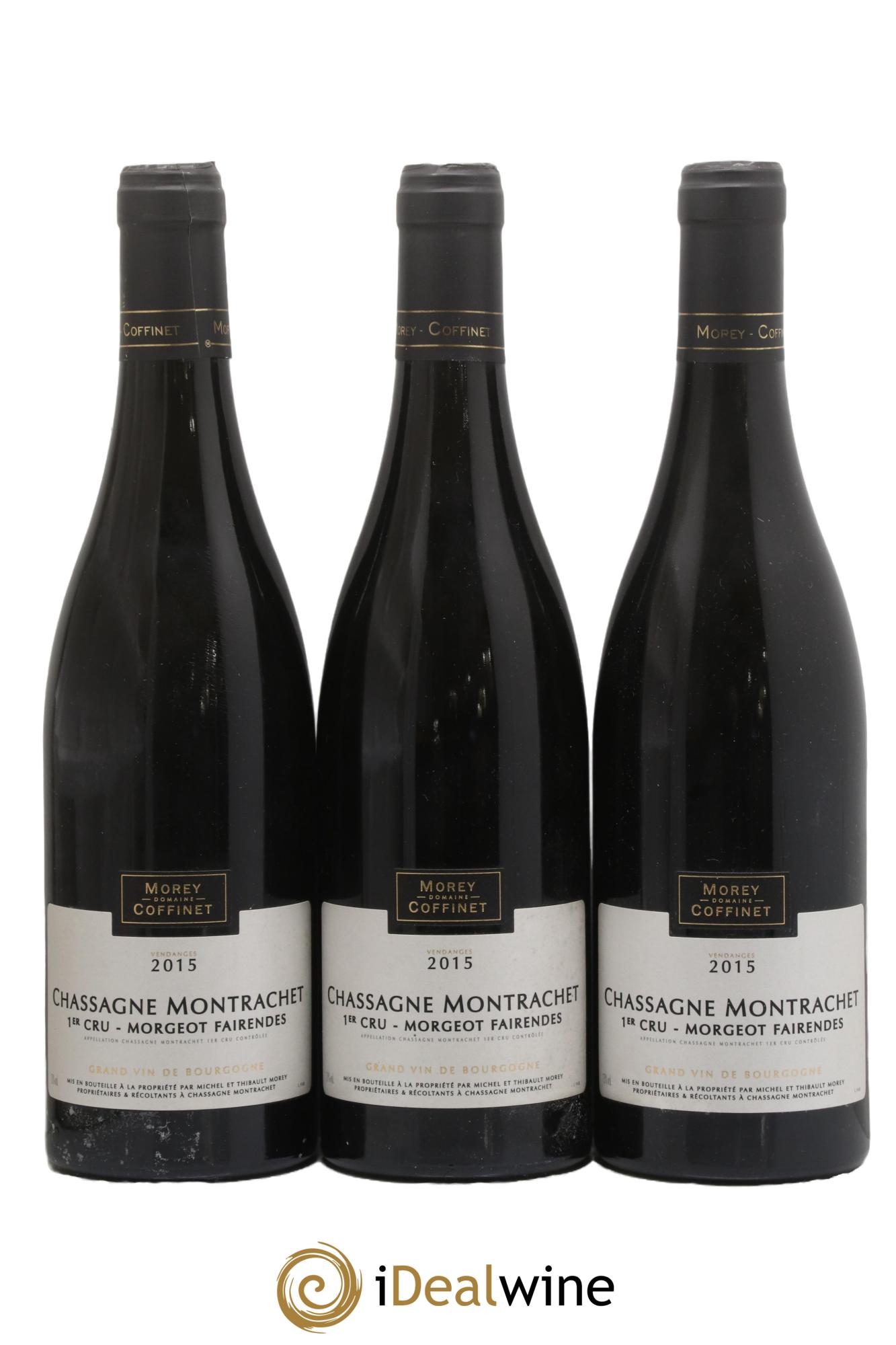 Chassagne-Montrachet 1er Cru Morgeot Fairendes Morey-Coffinet (Domaine) 2015 - Lot de 3 bouteilles - 0
