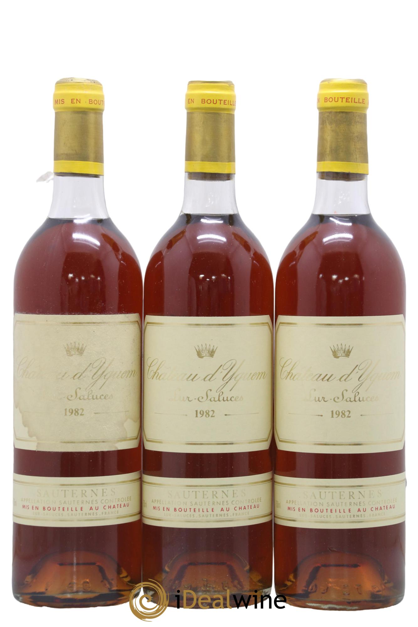 Château d' Yquem 1er Cru Classé Supérieur 1982 - Lot de 3 bouteilles - 0