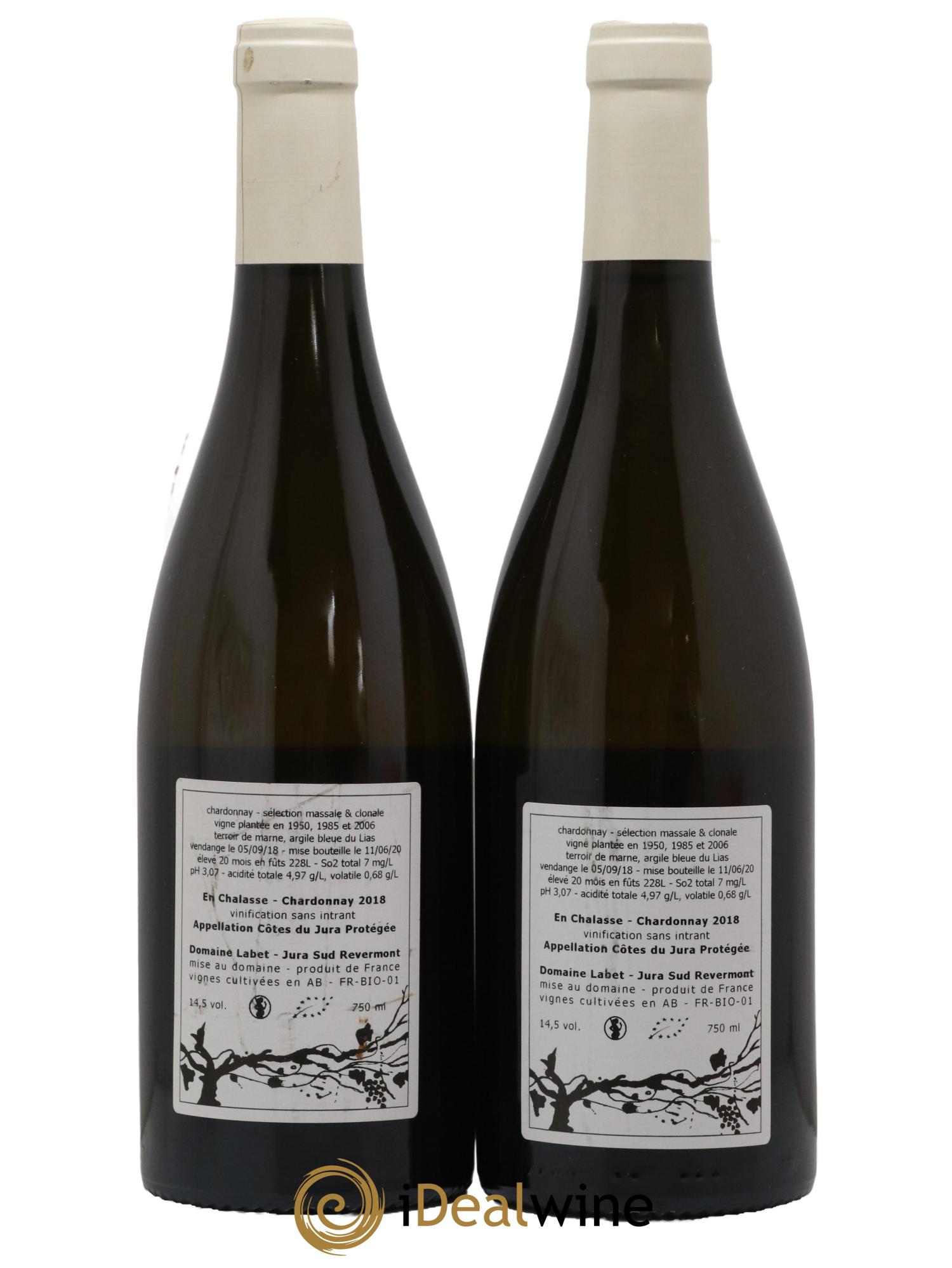 Côtes du Jura Chardonnay En Chalasse Romain - Julien - Charline Labet 2018 - Lot de 2 bouteilles - 1