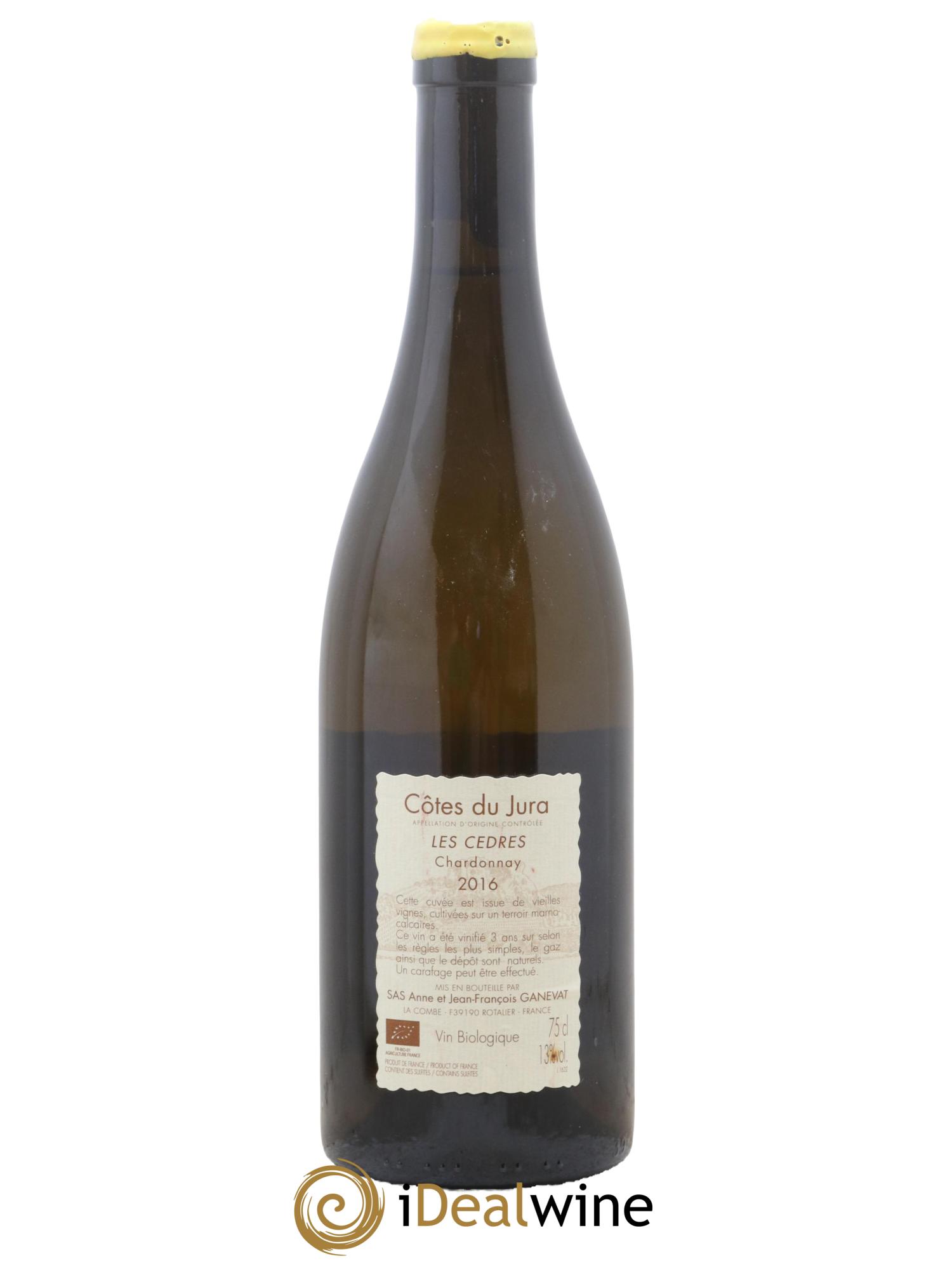 Vin de France (anciennement Côtes du Jura) Les Cèdres Anne et Jean François Ganevat 2016 - Lot de 1 bouteille - 1