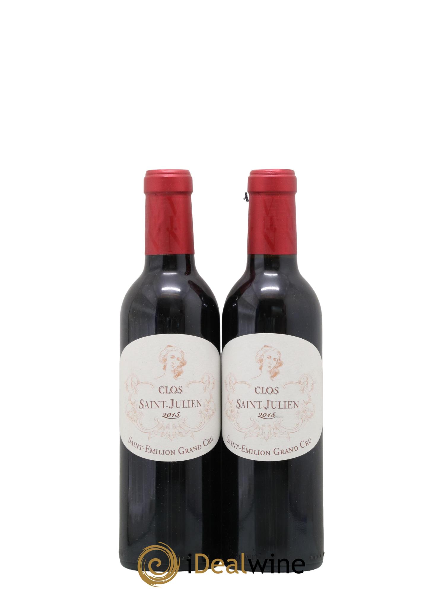 Saint-Émilion Grand Cru Clos Saint-Julien 2015 - Lot de 2 demi bouteilles - 0