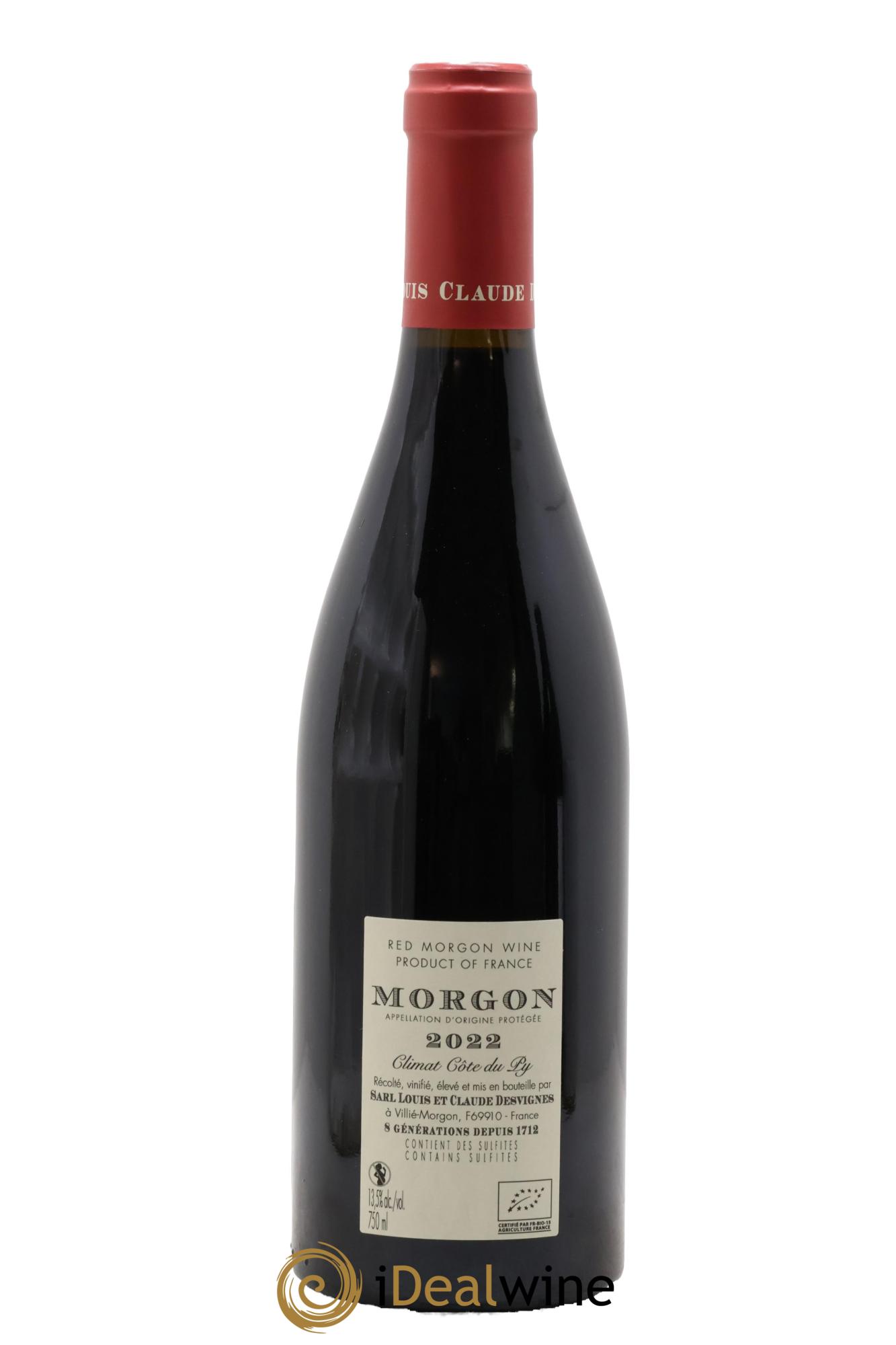 Morgon Côte du Py Louis-Claude Desvignes 2022 - Lot de 1 bouteille - 1