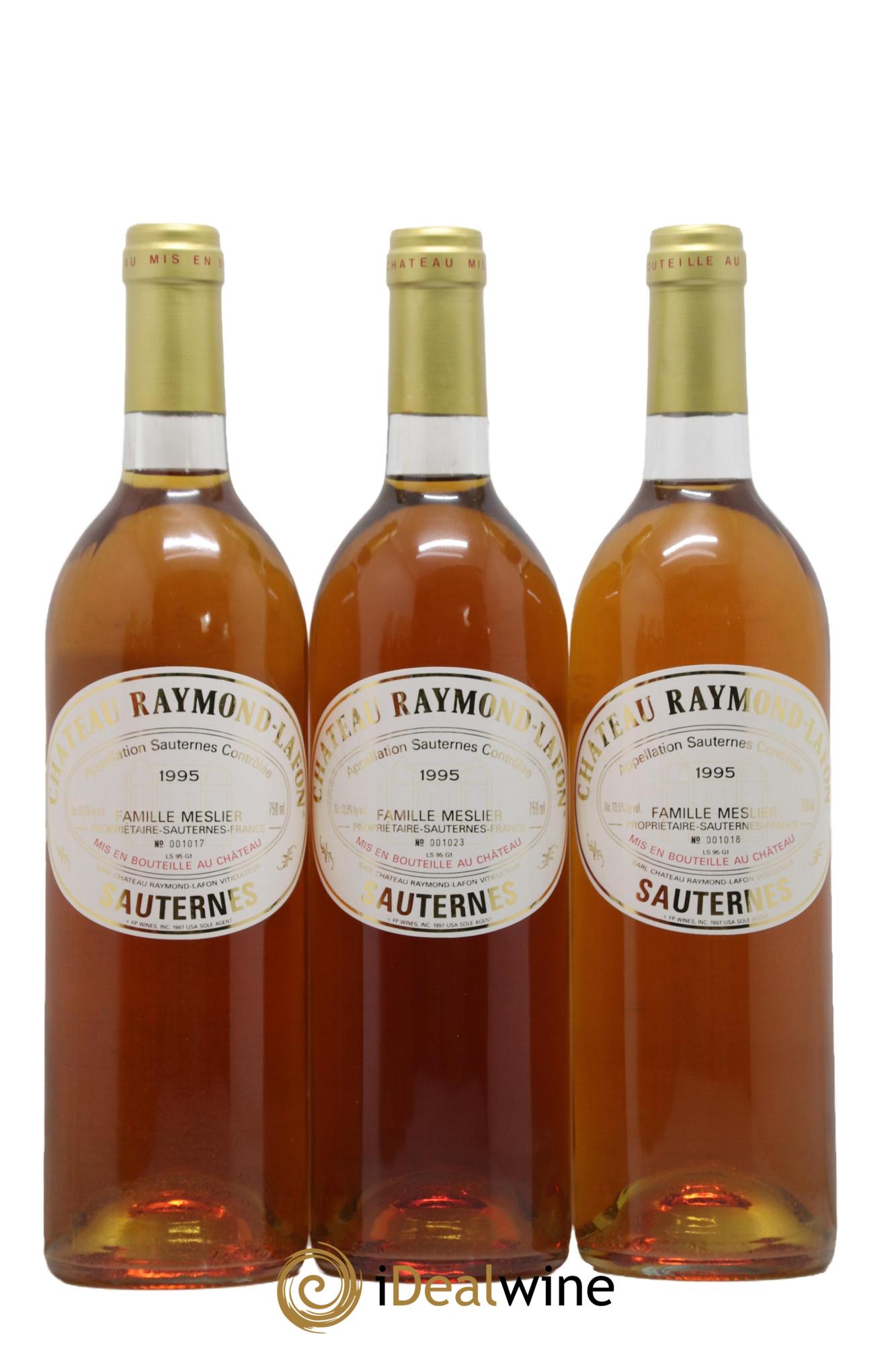 Château Raymond Lafon 1995 - Lotto di 6 bottiglie - 1