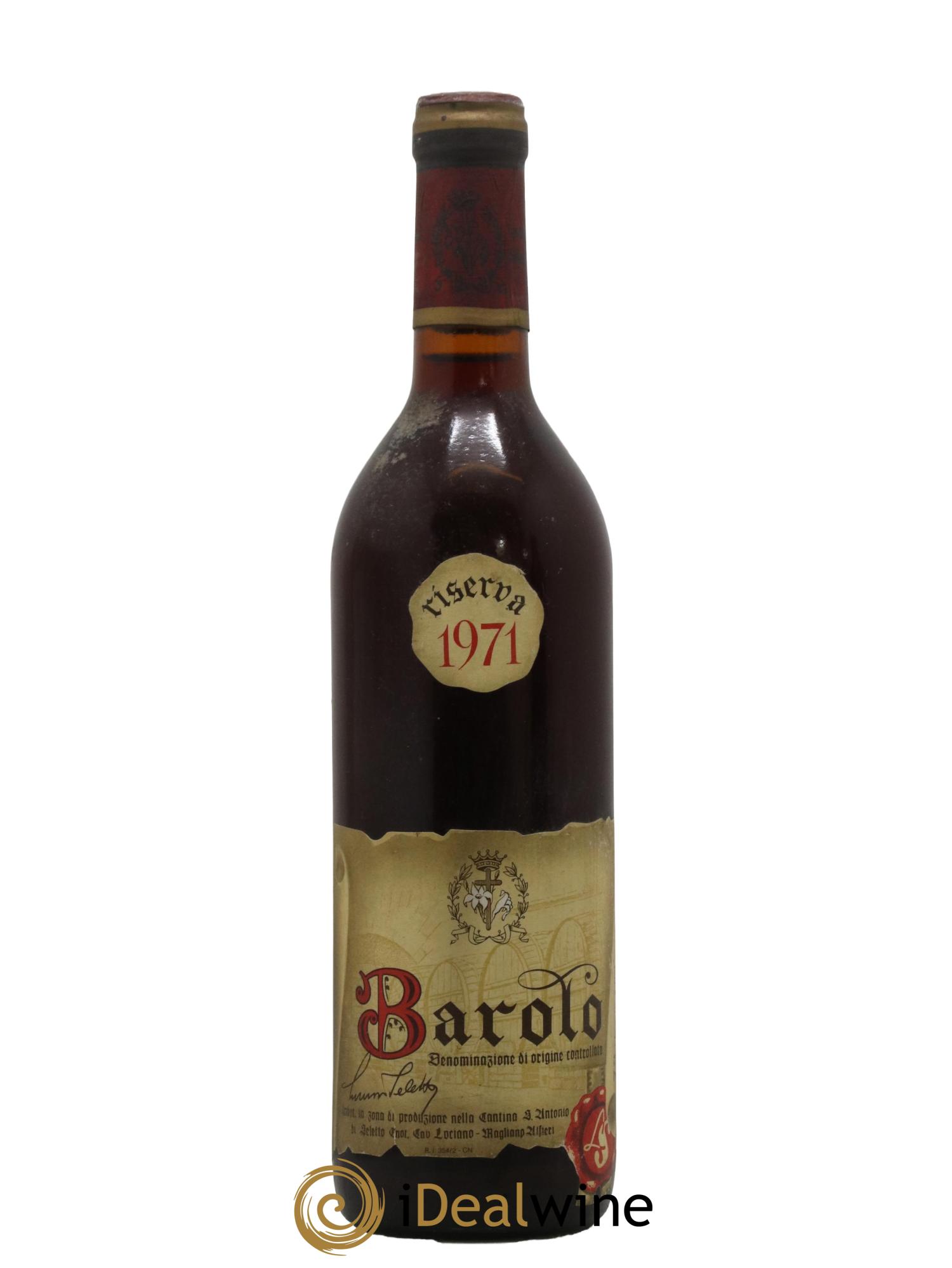 Barolo Riserva Cantina San Antonio 1971 - Lot de 1 bouteille - 0