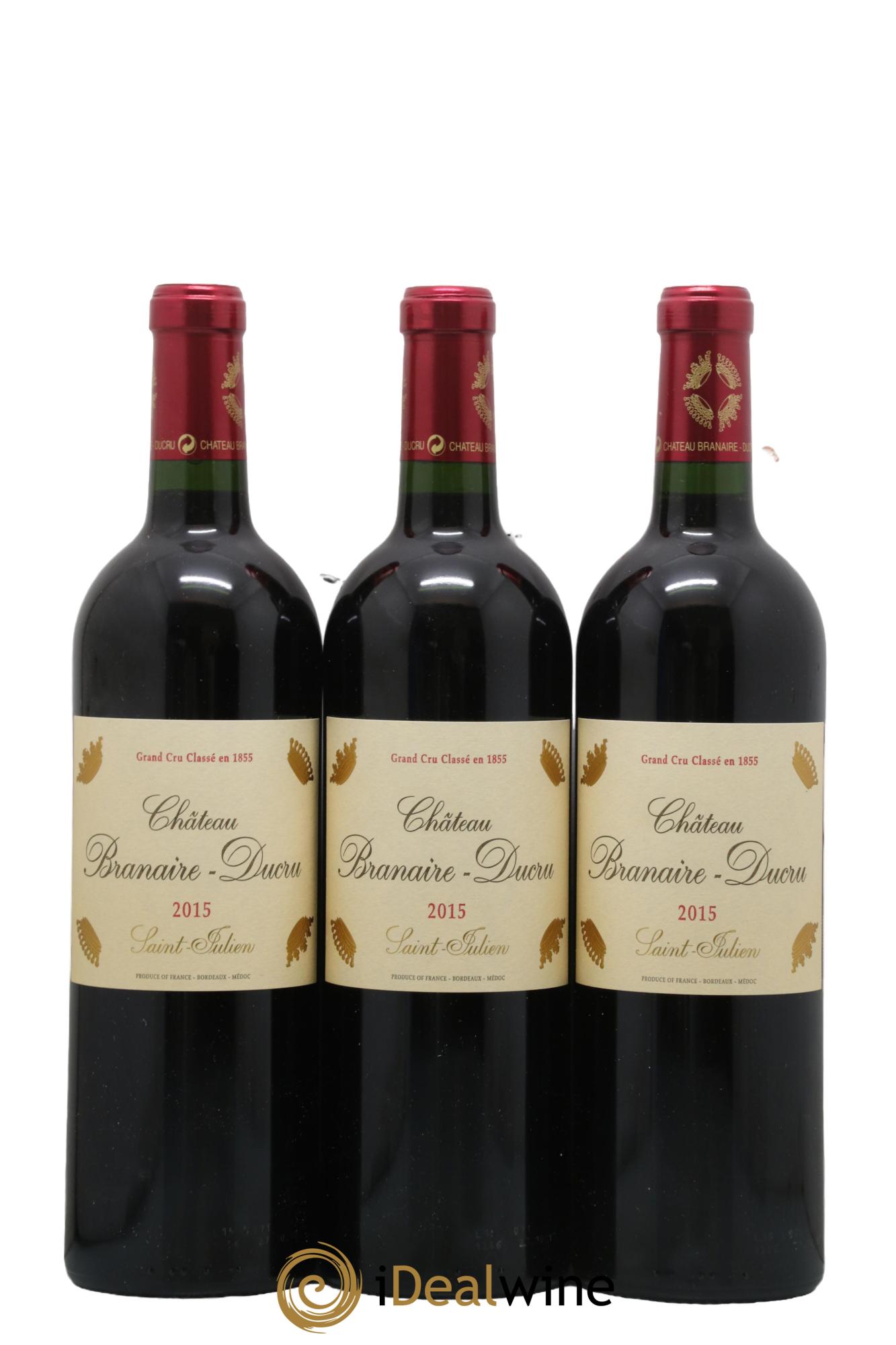 Château Branaire Ducru 4ème Grand Cru Classé 2015 - Lot de 3 bouteilles - 0