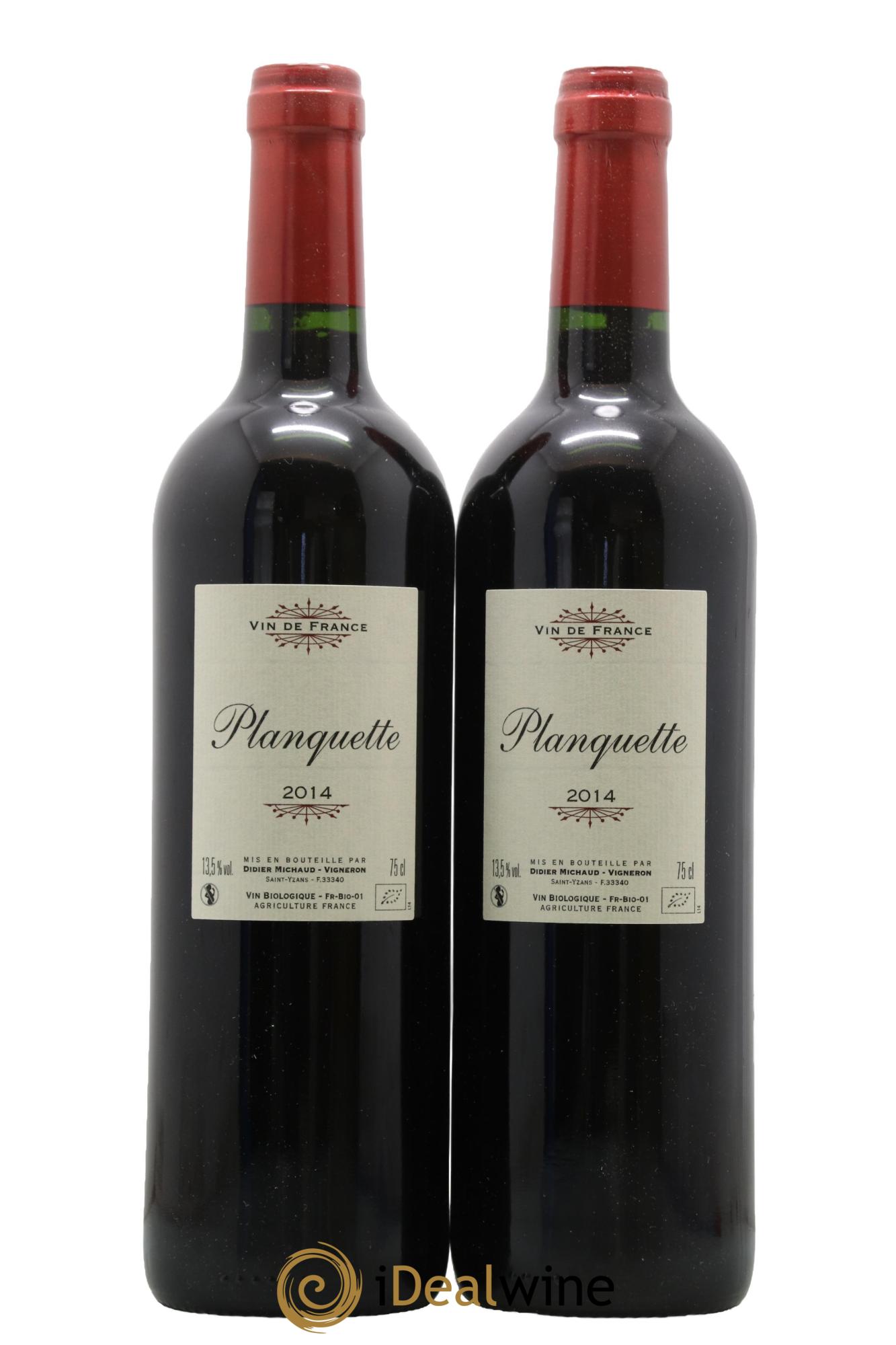 Vin de France Planquette Domaine Didier Michaud 2014 - Lot de 2 bouteilles - 0