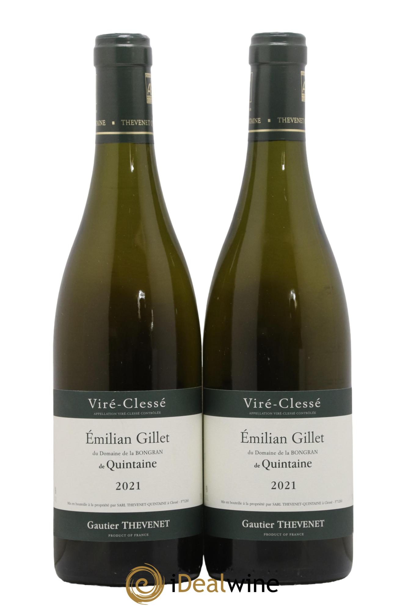 Viré-Clessé Emilian Gillet Domaine de la Bongran (J.Thevenet) 2021 - Lot de 2 bouteilles - 0