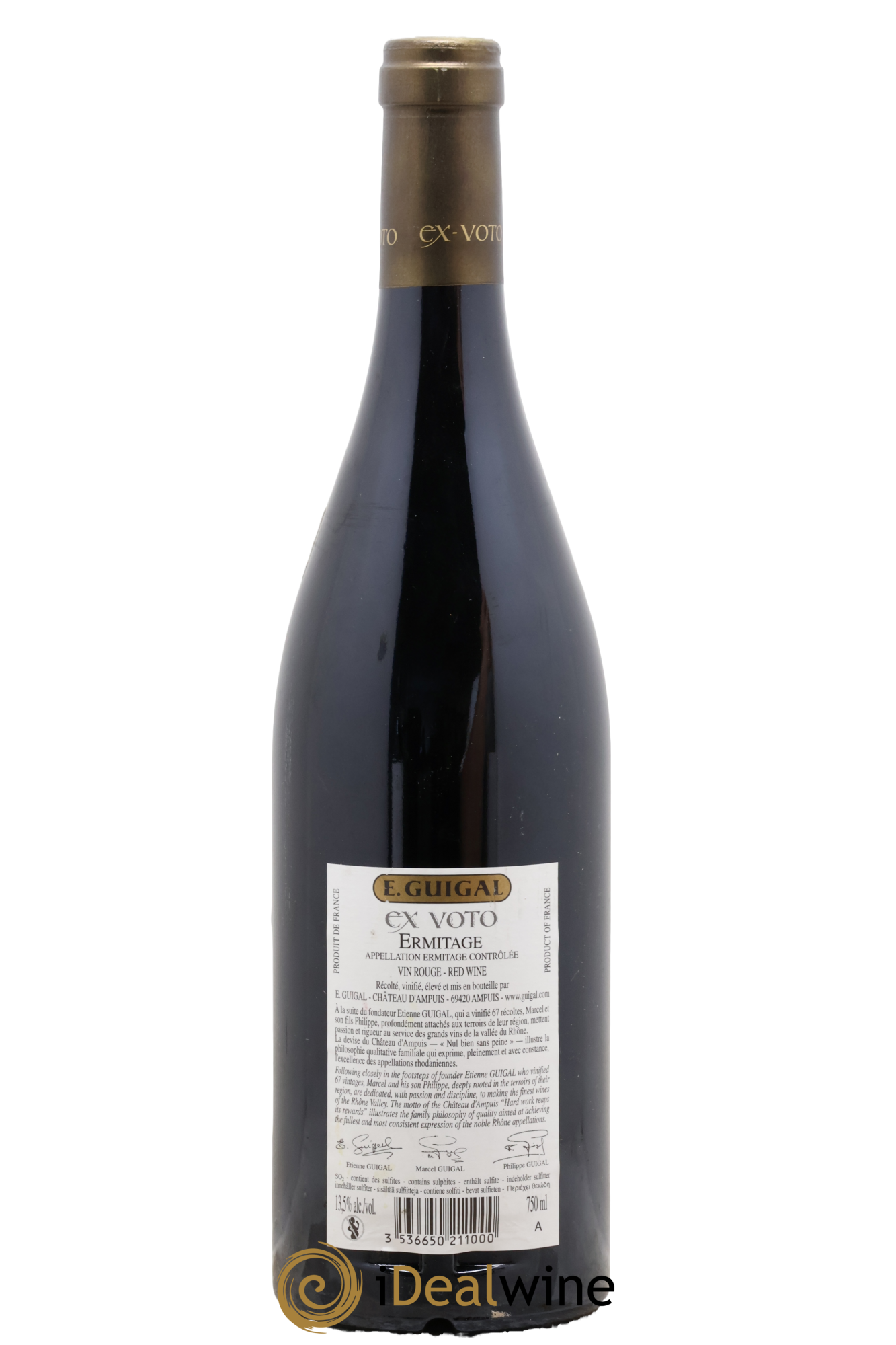 Ermitage Ex Voto Guigal 2010 - Lot de 1 bouteille - 1