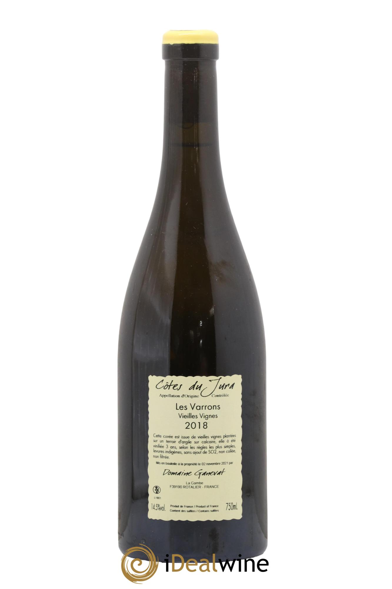 Côtes du Jura Les Varrons Vieilles Vignes Jean-François Ganevat (Domaine) 2018 - Lot de 1 bouteille - 1