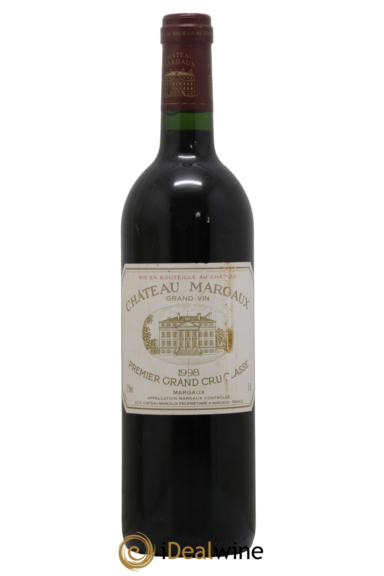 Château Margaux 1er Grand Cru Classé 1998 - Lot de 1 bouteille - 0
