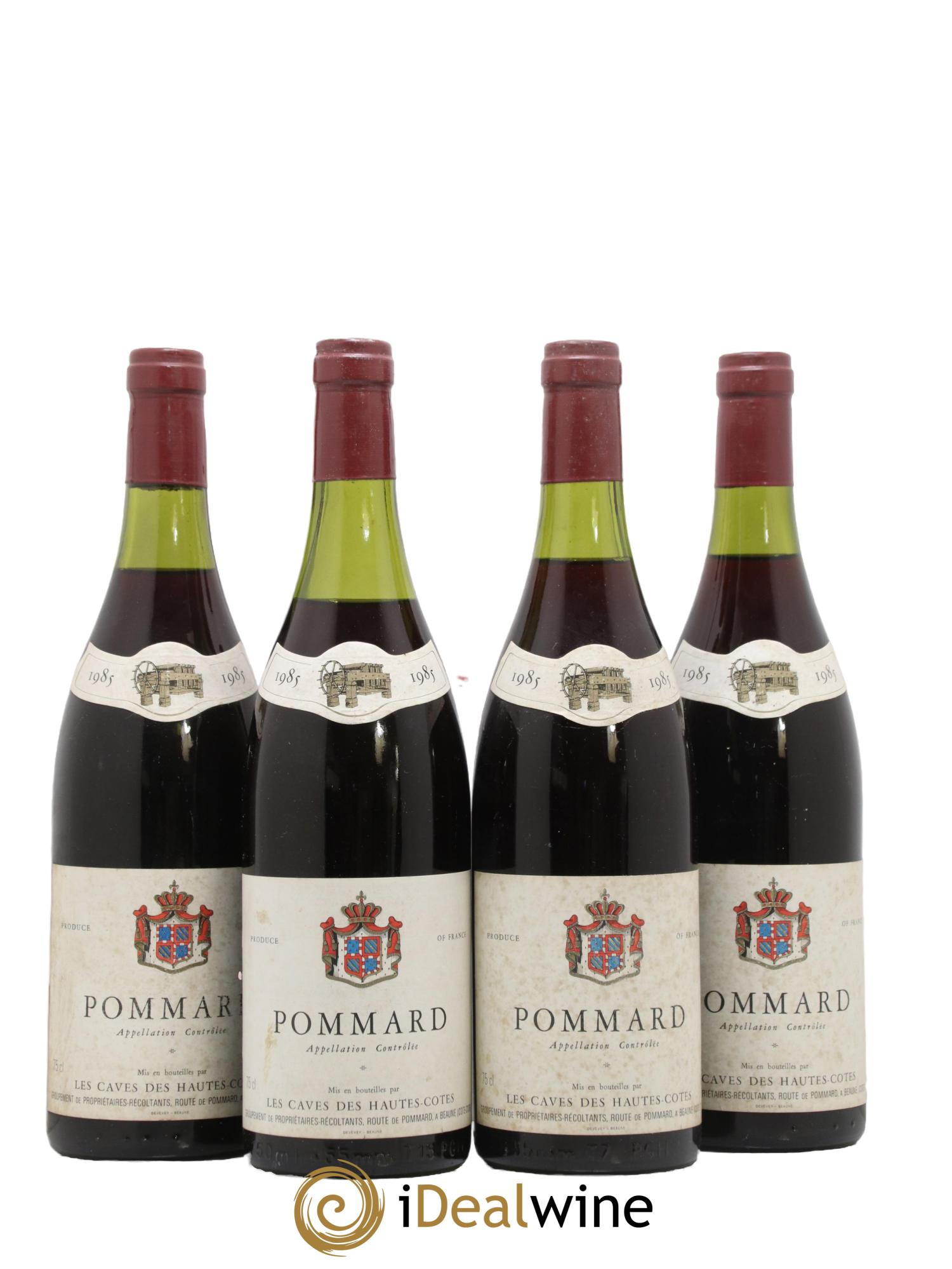 Pommard Les Caves De Hautes Côtes 1985 - Lot de 4 bouteilles - 0