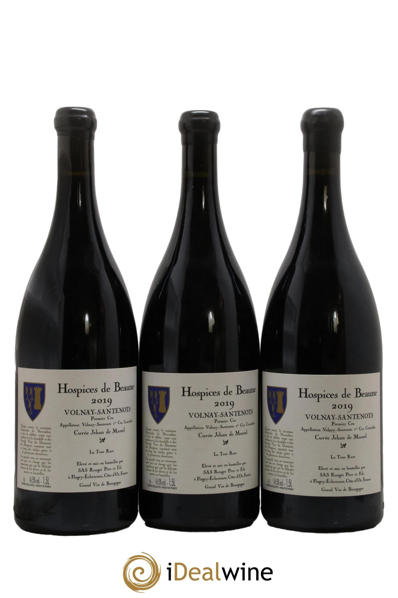 Volnay 1er Cru Santenots Cuvee Jehan De Massol Hospices De Beaune 2019 - Lot de 3 magnums - 0