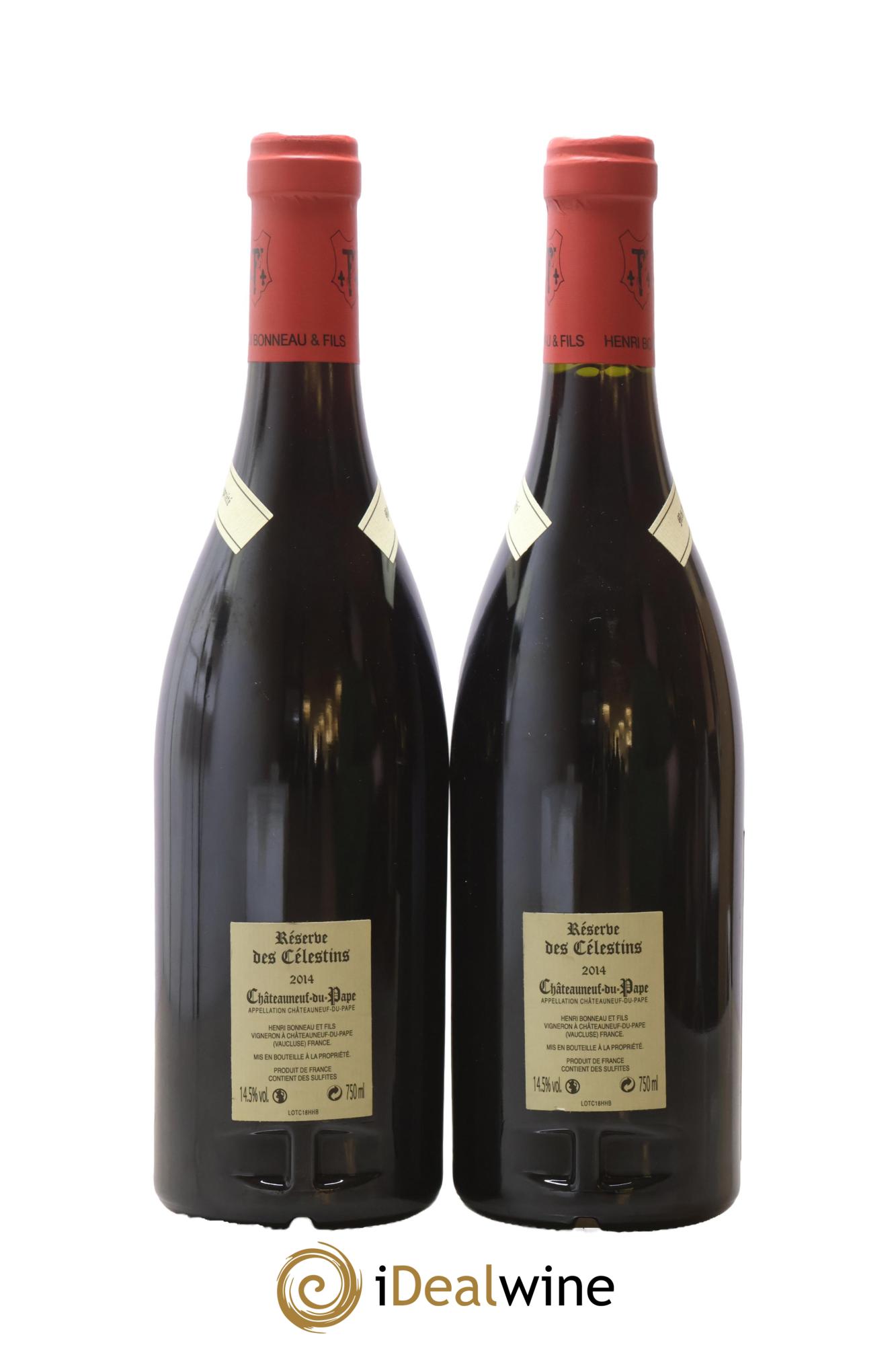 Châteauneuf-du-Pape Réserve des Célestins Henri Bonneau & Fils  2014 - Lot of 2 bottles - 1