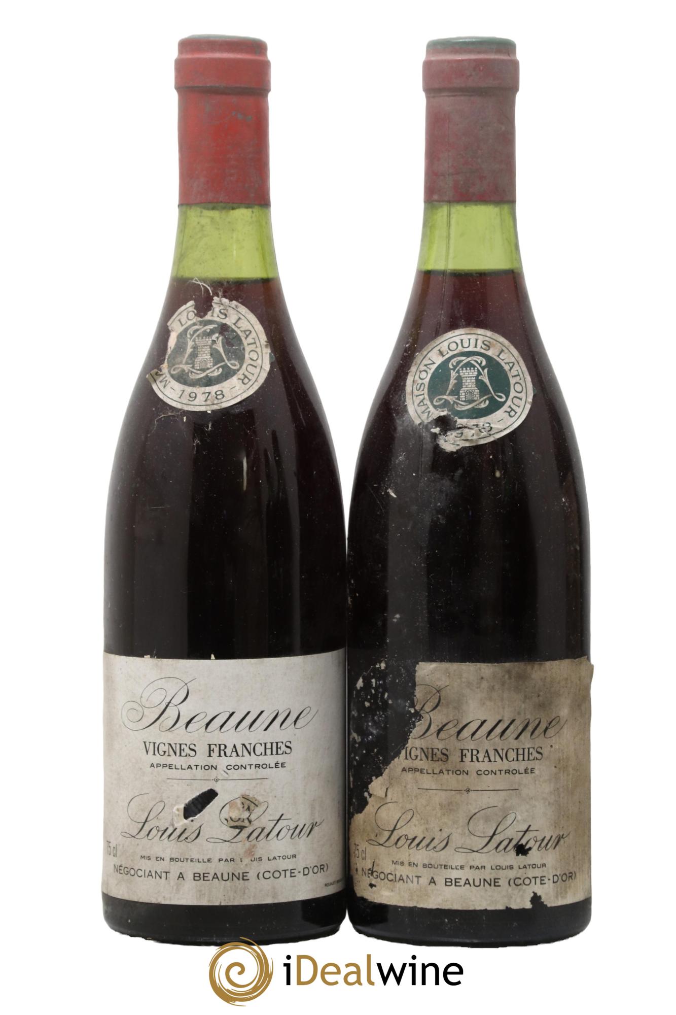 Beaune 1er Cru Vignes Franches Louis Latour 1978 - Lot de 2 bouteilles - 0