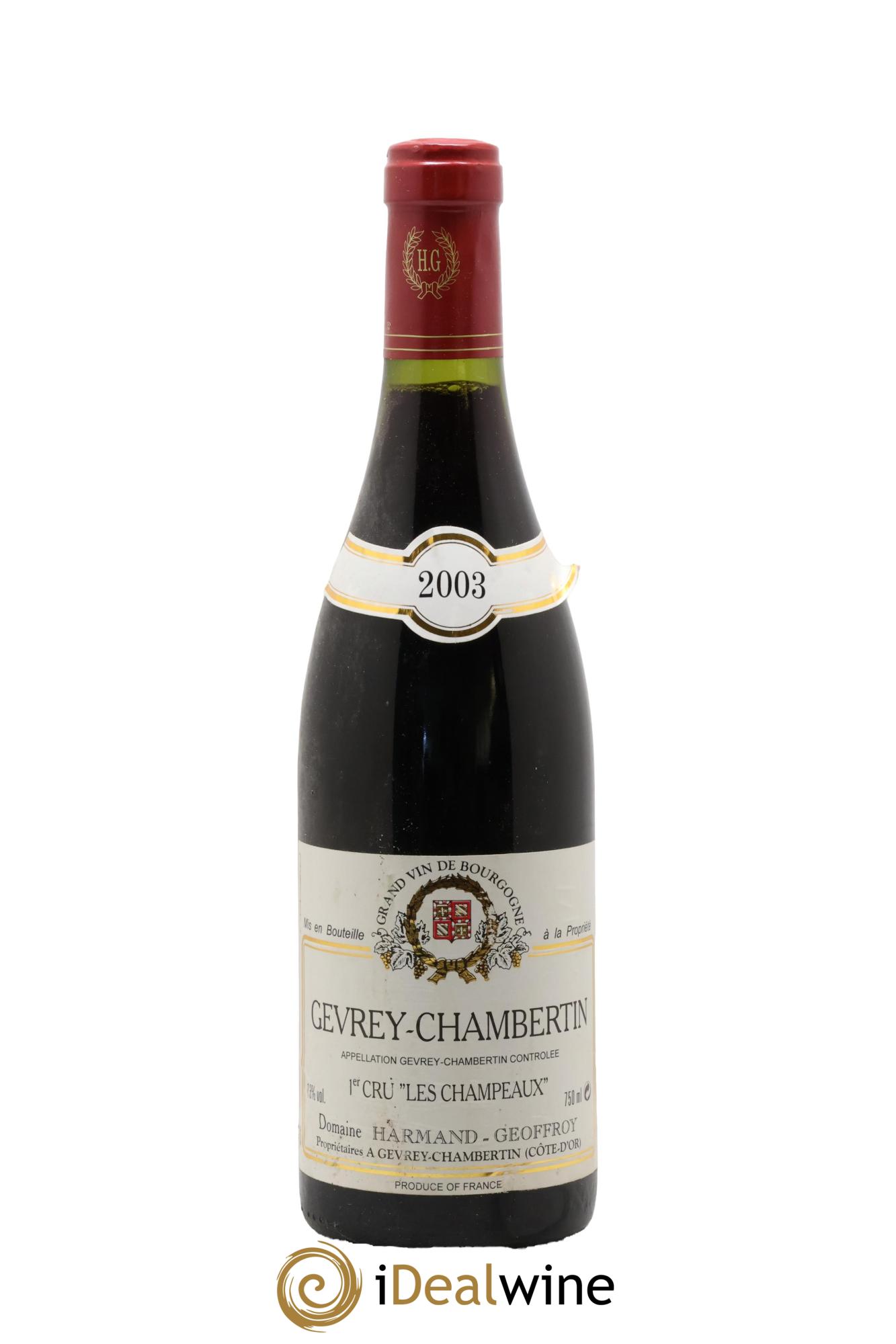 Gevrey-Chambertin 1er Cru Les Champeaux Harmand-Geoffroy (Domaine) 2003 - Posten von 1 Flasche - 0