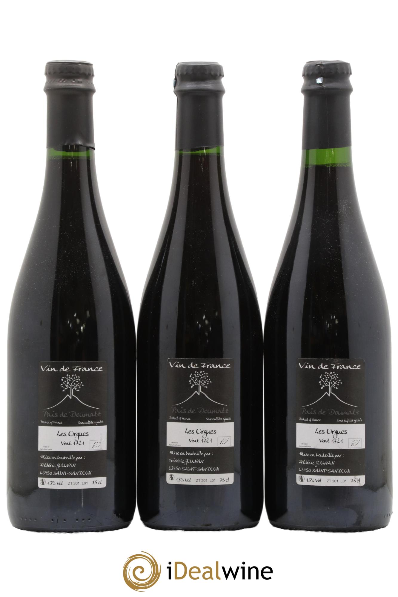 Vin de France Les Orgues Vignoble de l'Arbre Blanc 2017 - Lotto di 3 bottiglie - 1