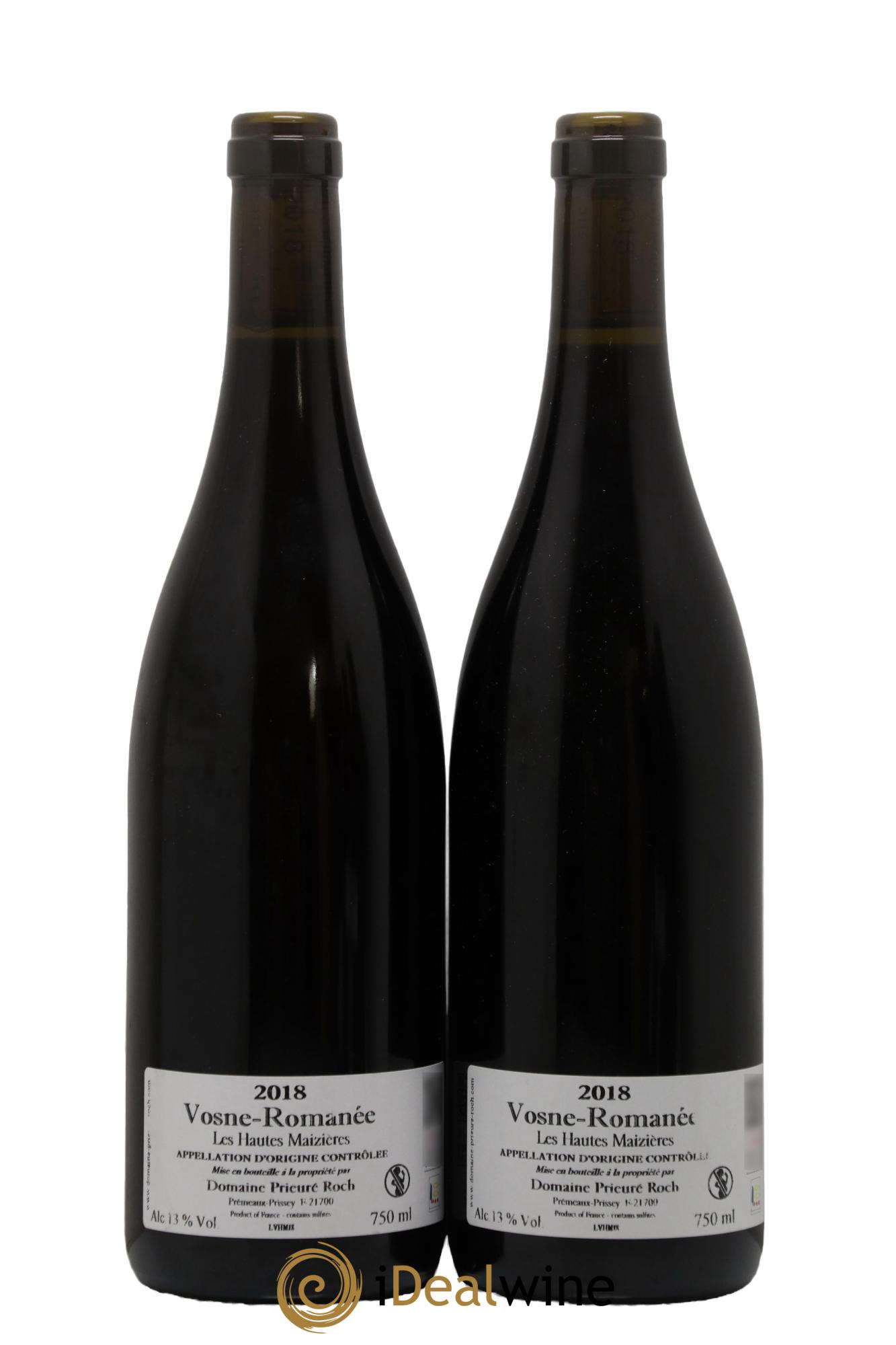 Vosne-Romanée Les Hautes Maizières Prieuré Roch  2018 - Lotto di 2 bottiglie - 1