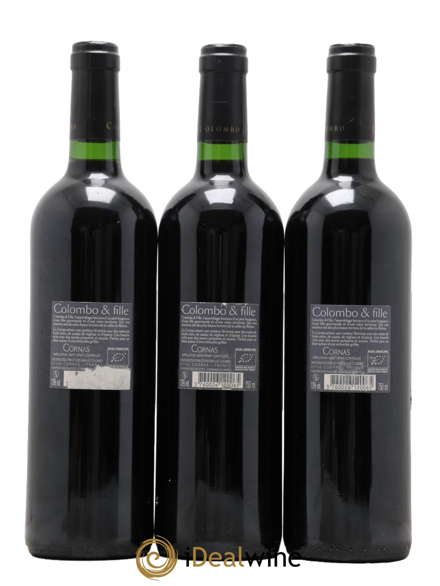 Cornas Domaine Colombo et Fille 2020 - Lot de 3 bouteilles - 1