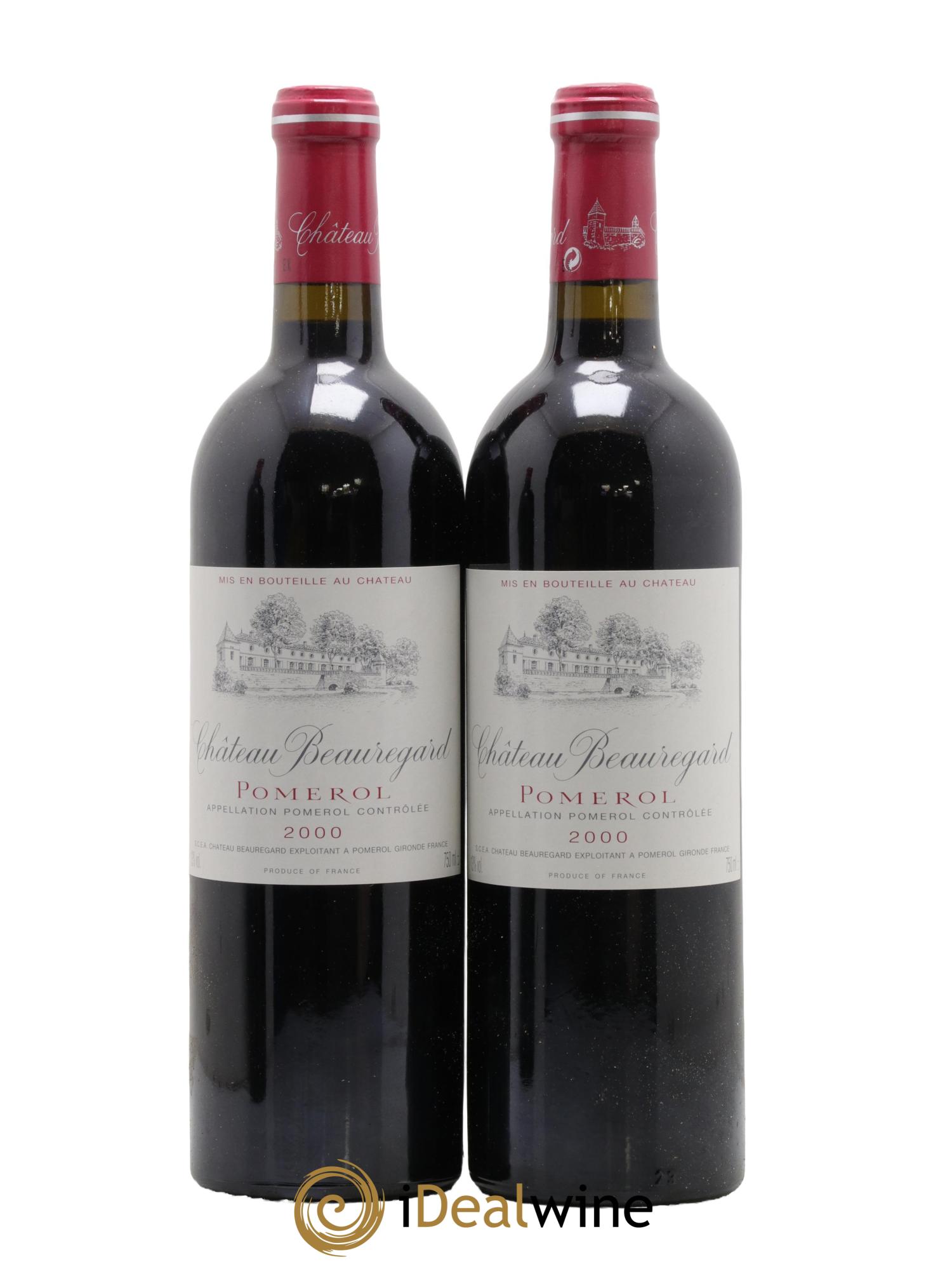 Château Beauregard 2000 - Lotto di 2 bottiglie - 0