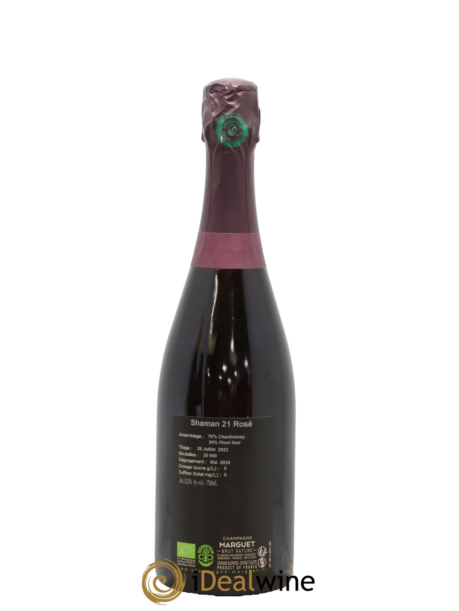 Shaman 21 Grand Cru Brut Nature Marguet 2021 - Lot de 1 bouteille - 1