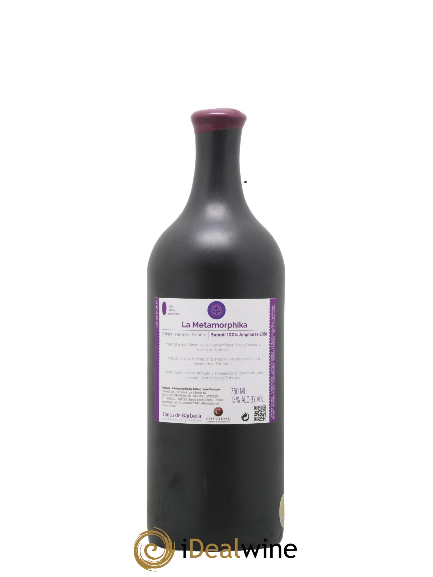 Conca de Barbera Sumoll Negre Amphorae Collection Metamorphika Costador 2018 - Lot of 1 bottle - 1