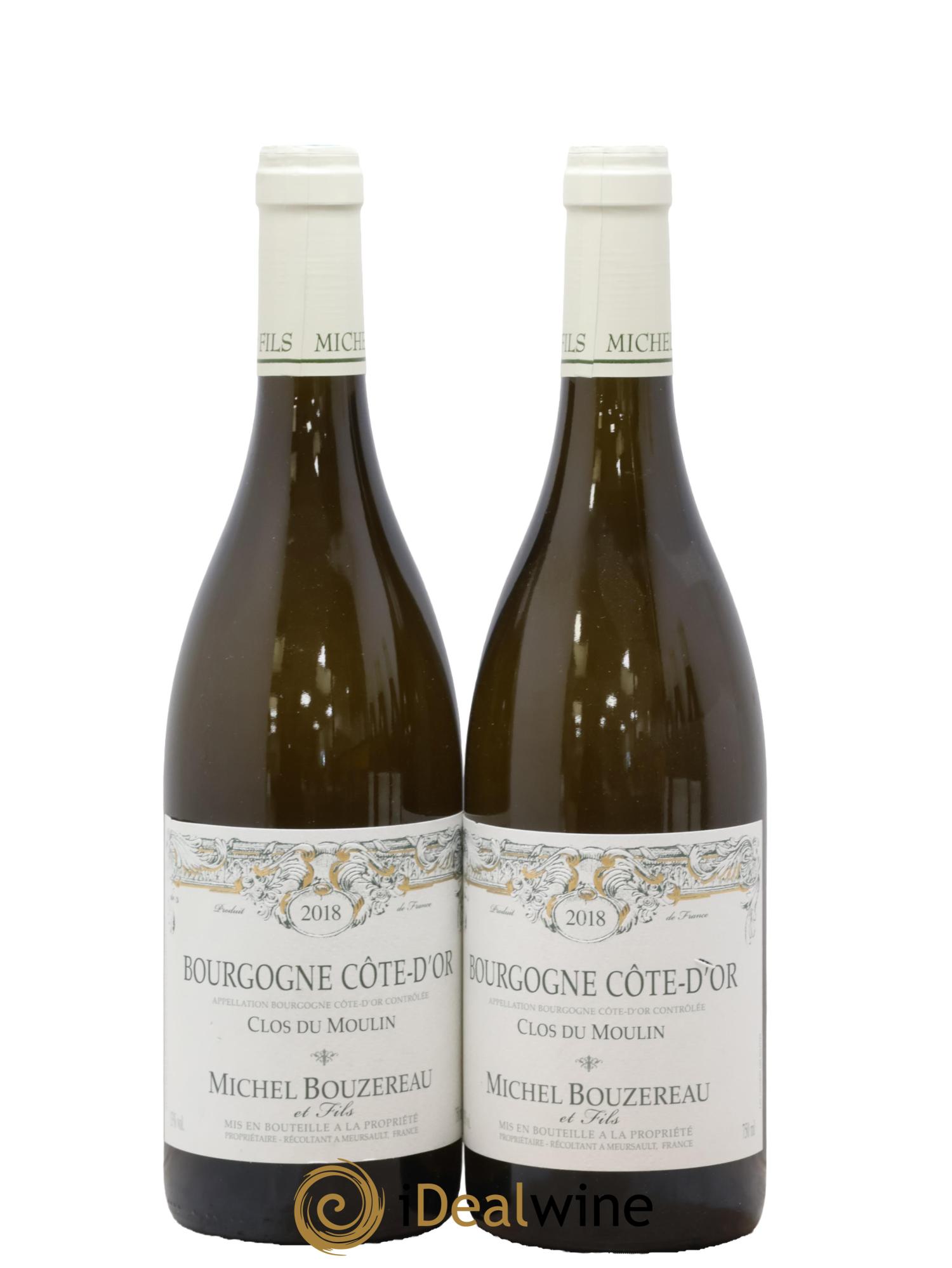 Bourgogne Côte-d'Or Clos du Moulin Michel Bouzereau et Fils (Domaine) 2018 - Lot de 2 bouteilles - 0