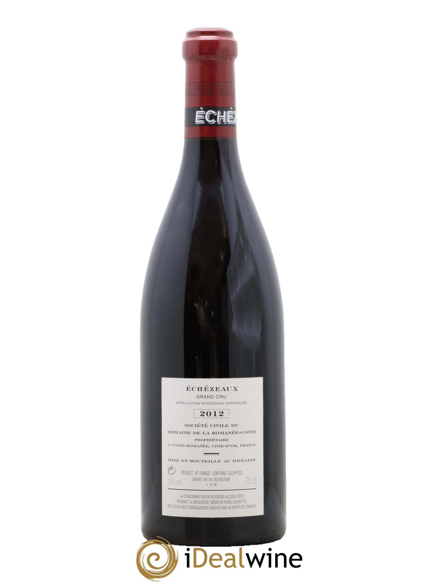 Echezeaux Grand Cru Domaine de la Romanée-Conti  2012 - Lot of 1 bottle - 1