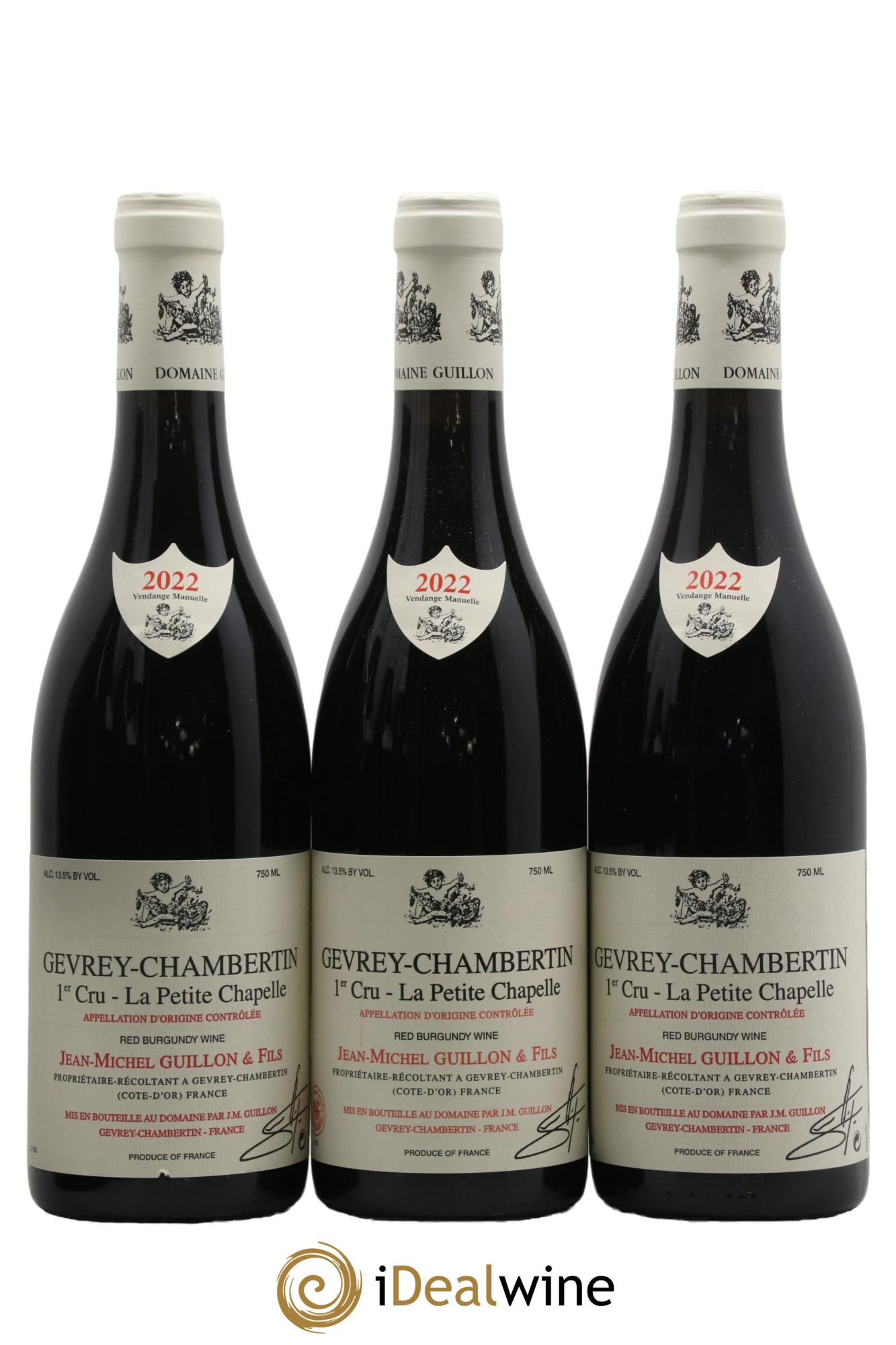 Gevrey-Chambertin 1er Cru Petite Chapelle Jean-Michel Guillon 2022 - Lotto di 3 bottiglie - 0