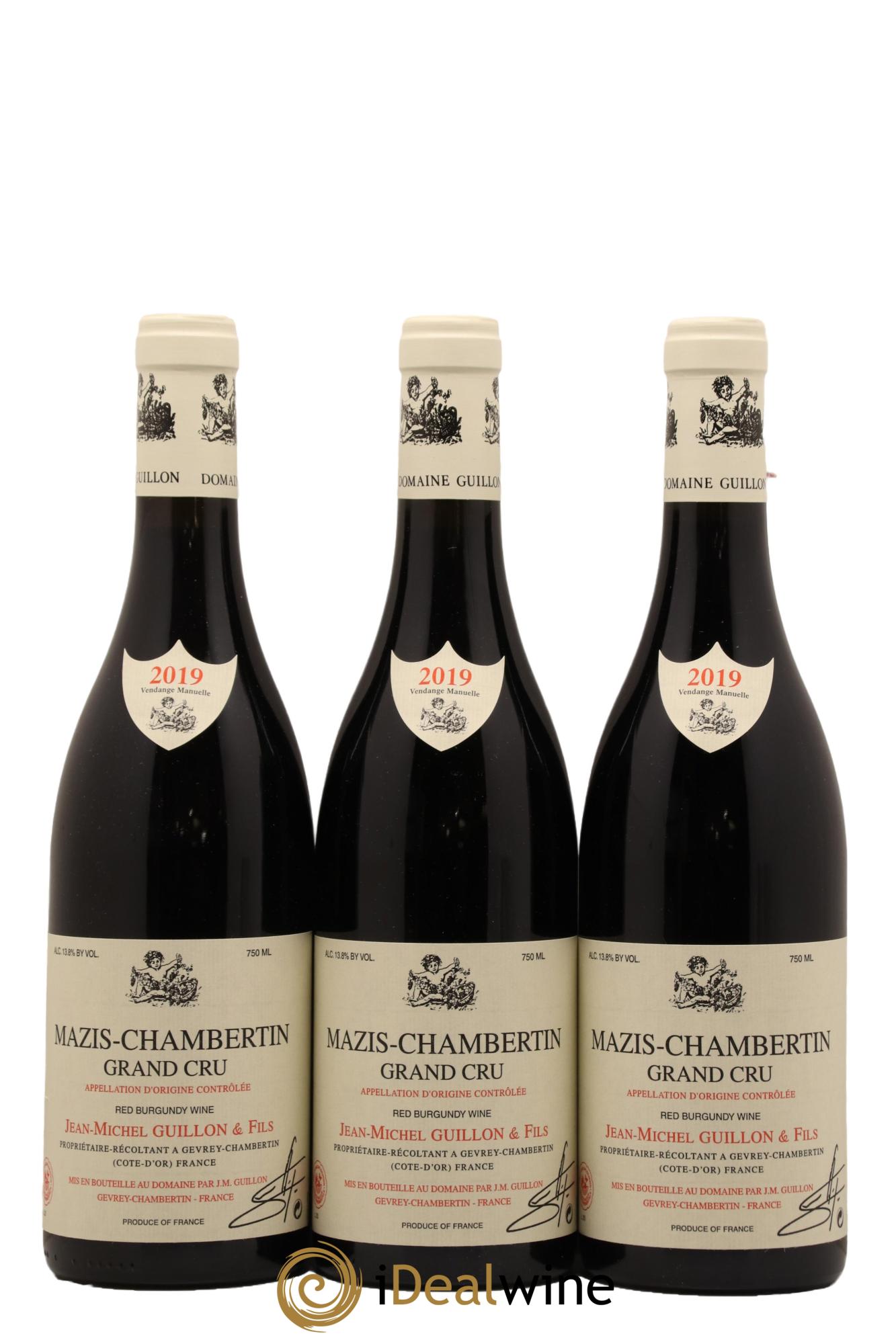 Mazis-Chambertin Grand Cru Jean-Michel Guillon 2019 - Lot de 3 bouteilles - 0