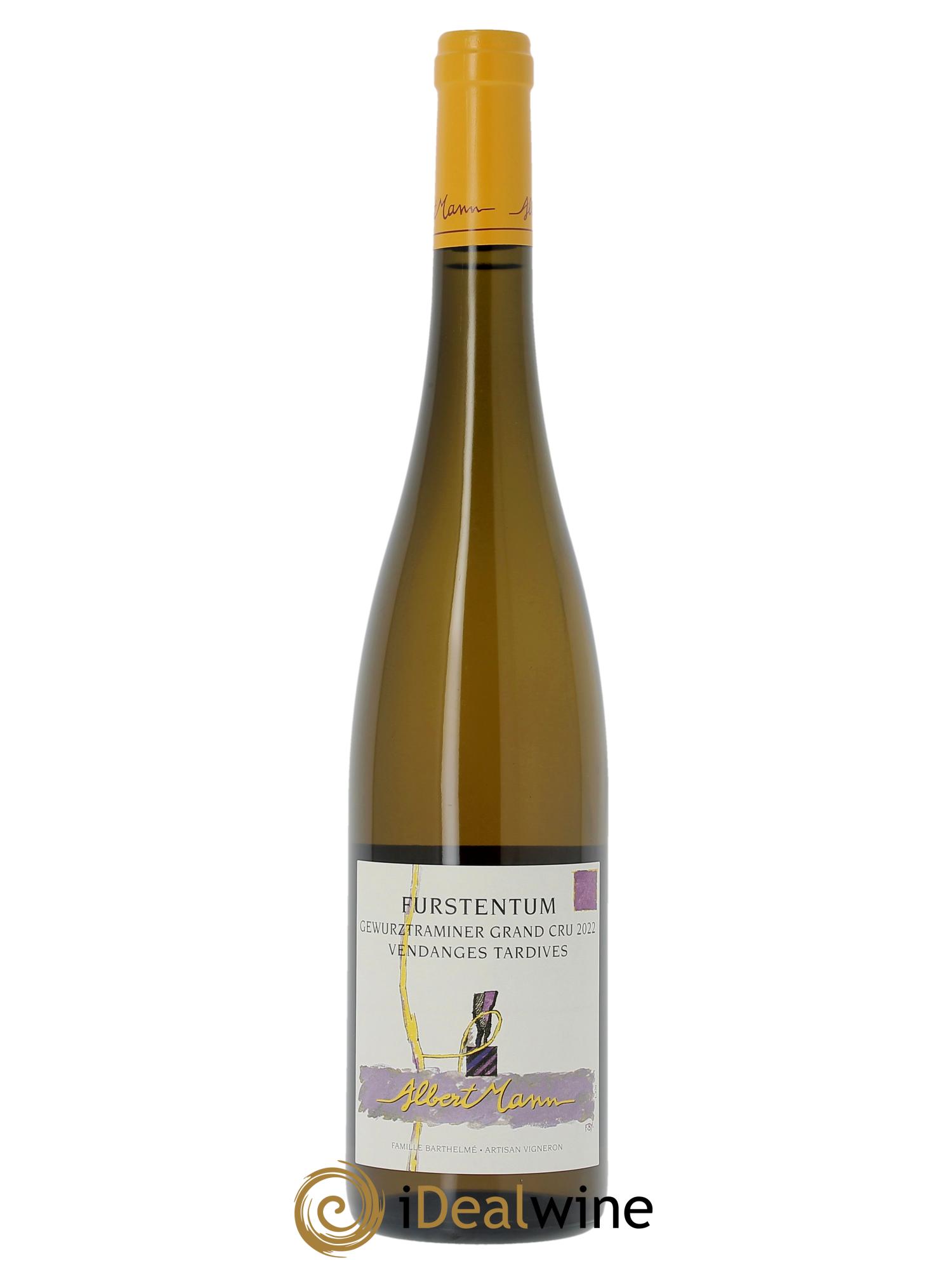 Alsace Gewurztraminer Grand Cru Furstentum Vendanges Tardives Albert Mann 2022 - Posten von 1 Flasche - 0