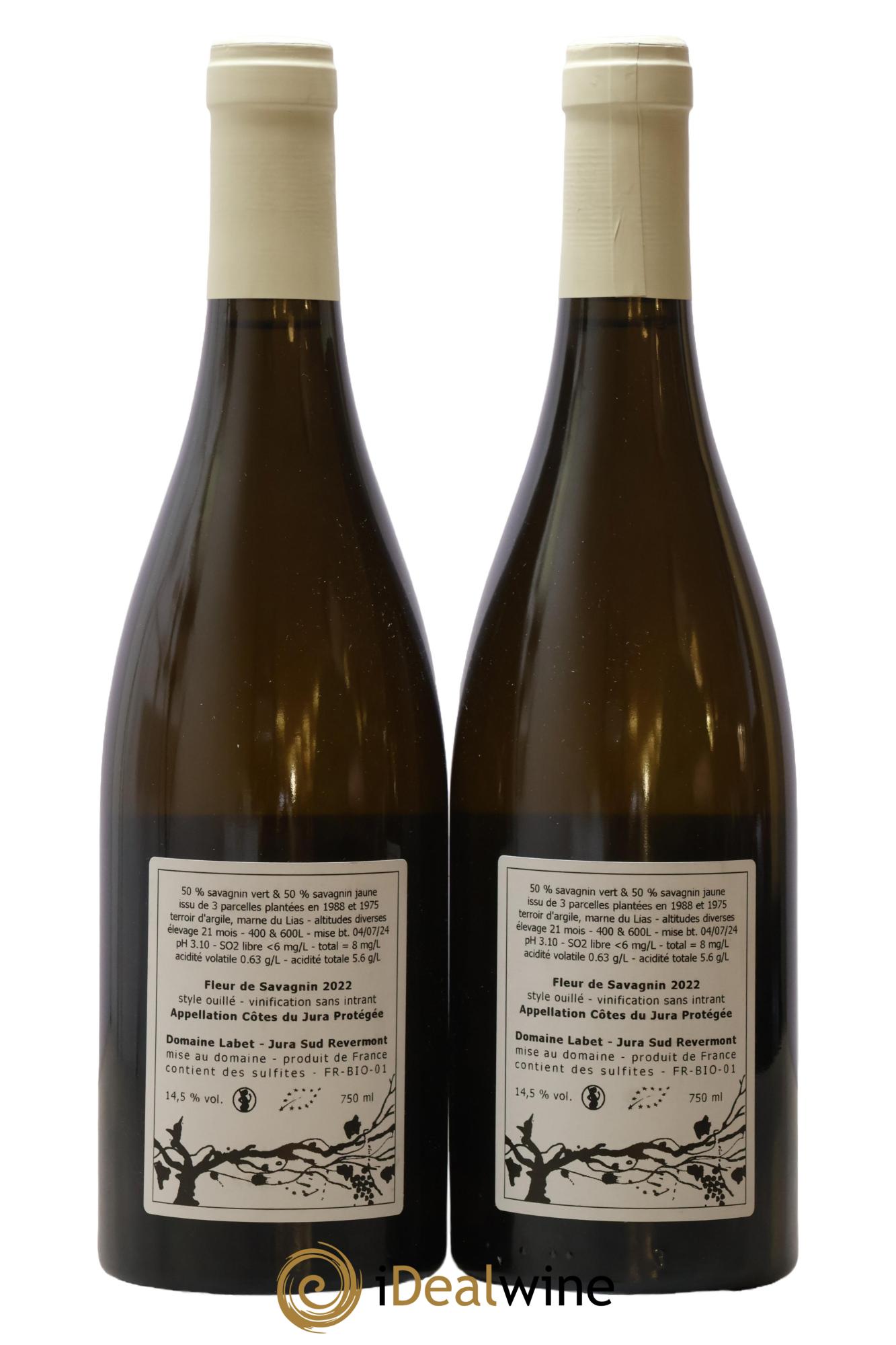 Côtes du Jura Fleur de Savagnin Romain - Julien - Charline Labet 2022 - Lot de 2 bouteilles - 1