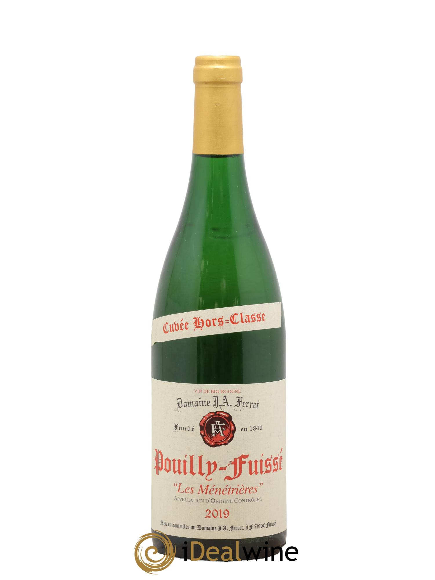 Pouilly-Fuissé 1er Cru Hors Classe Les Ménétrières J.A. Ferret (Domaine) 2019 - Lot of 1 bottle - 0