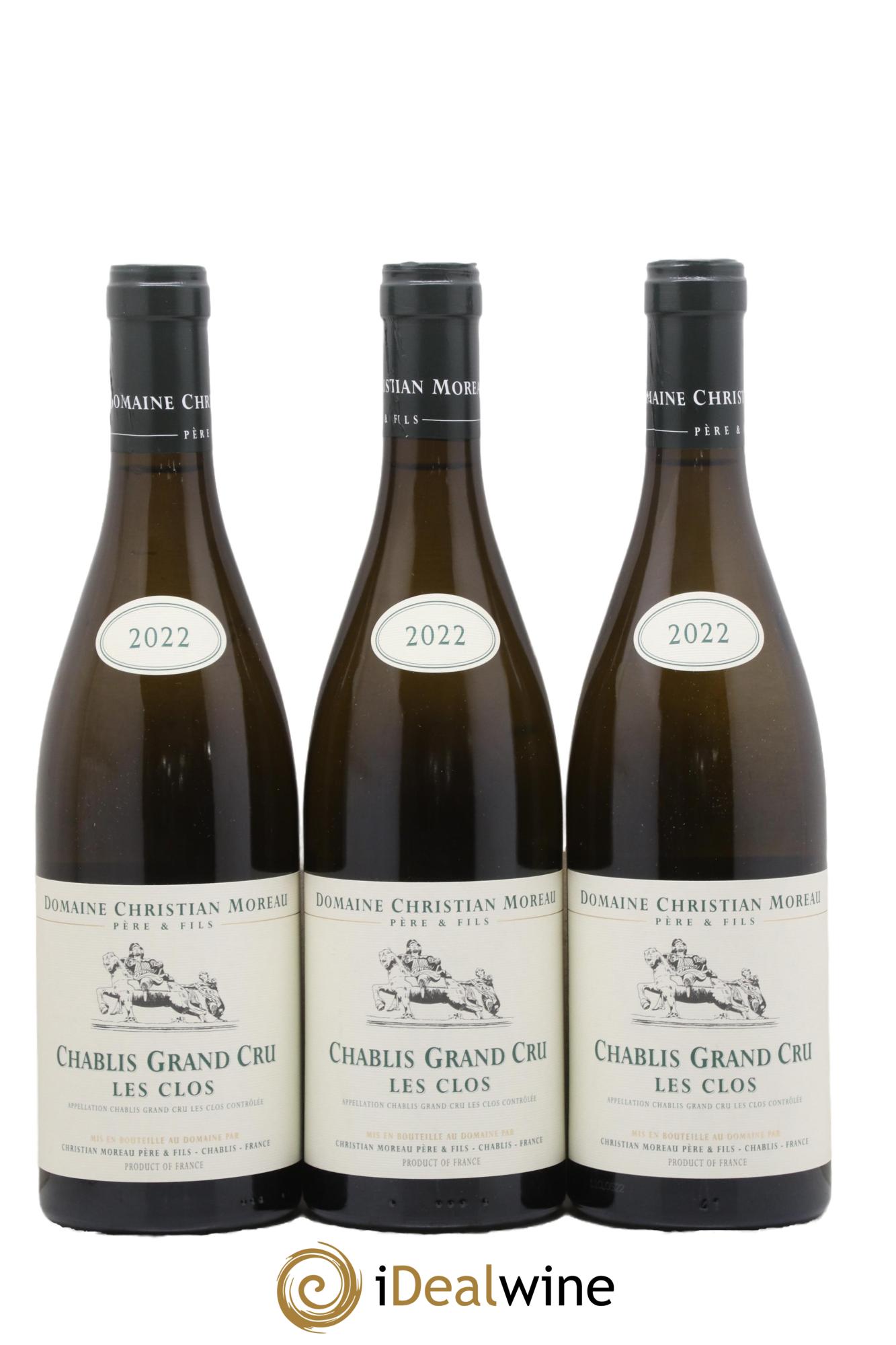 Chablis Grand Cru Les Clos Christian Moreau 2022 - Lot de 3 bouteilles - 0