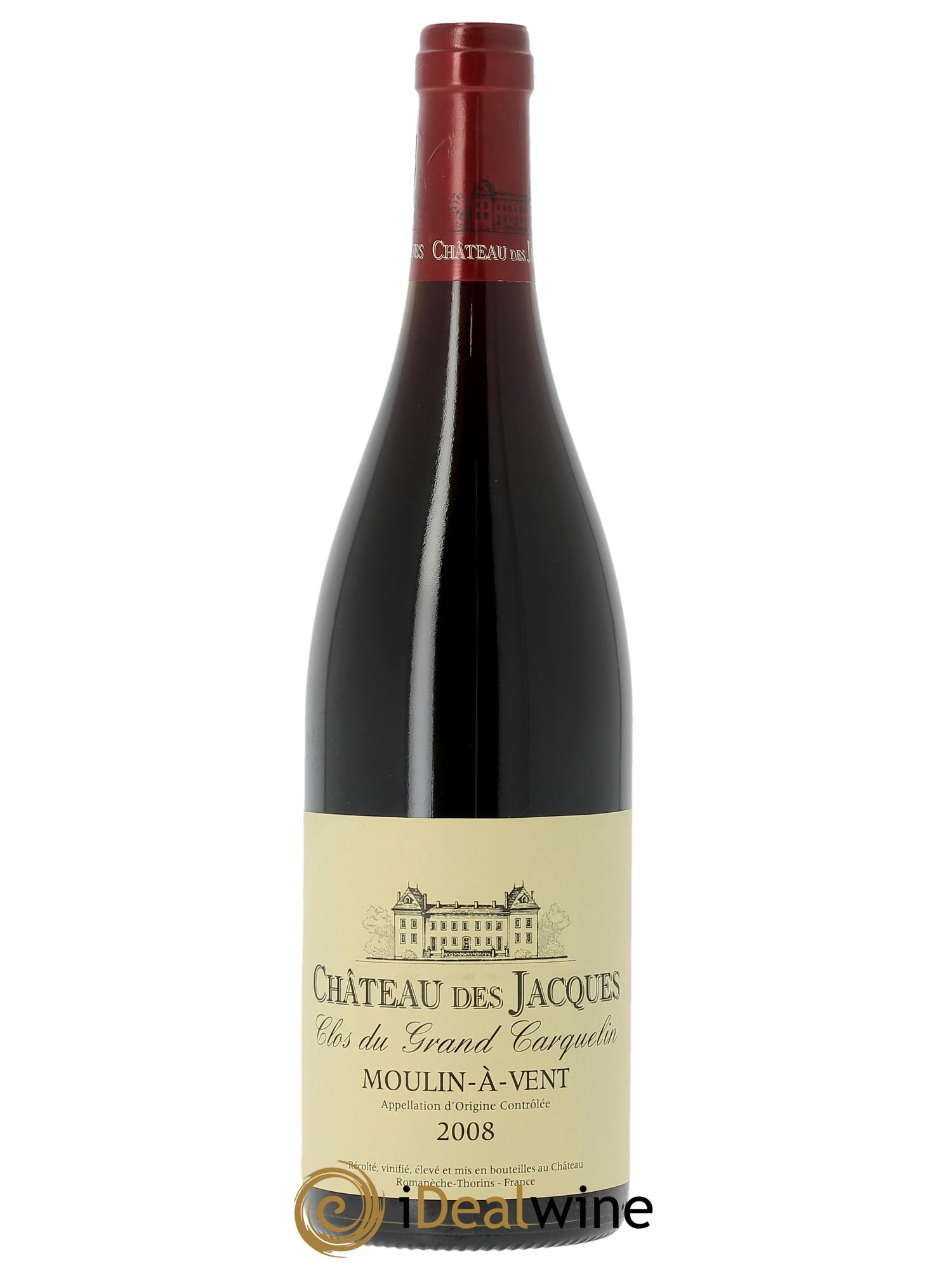 Moulin-à-Vent Clos du Grand Carquelin Château des Jacques 2008 - Lot de 1 bouteille - 0
