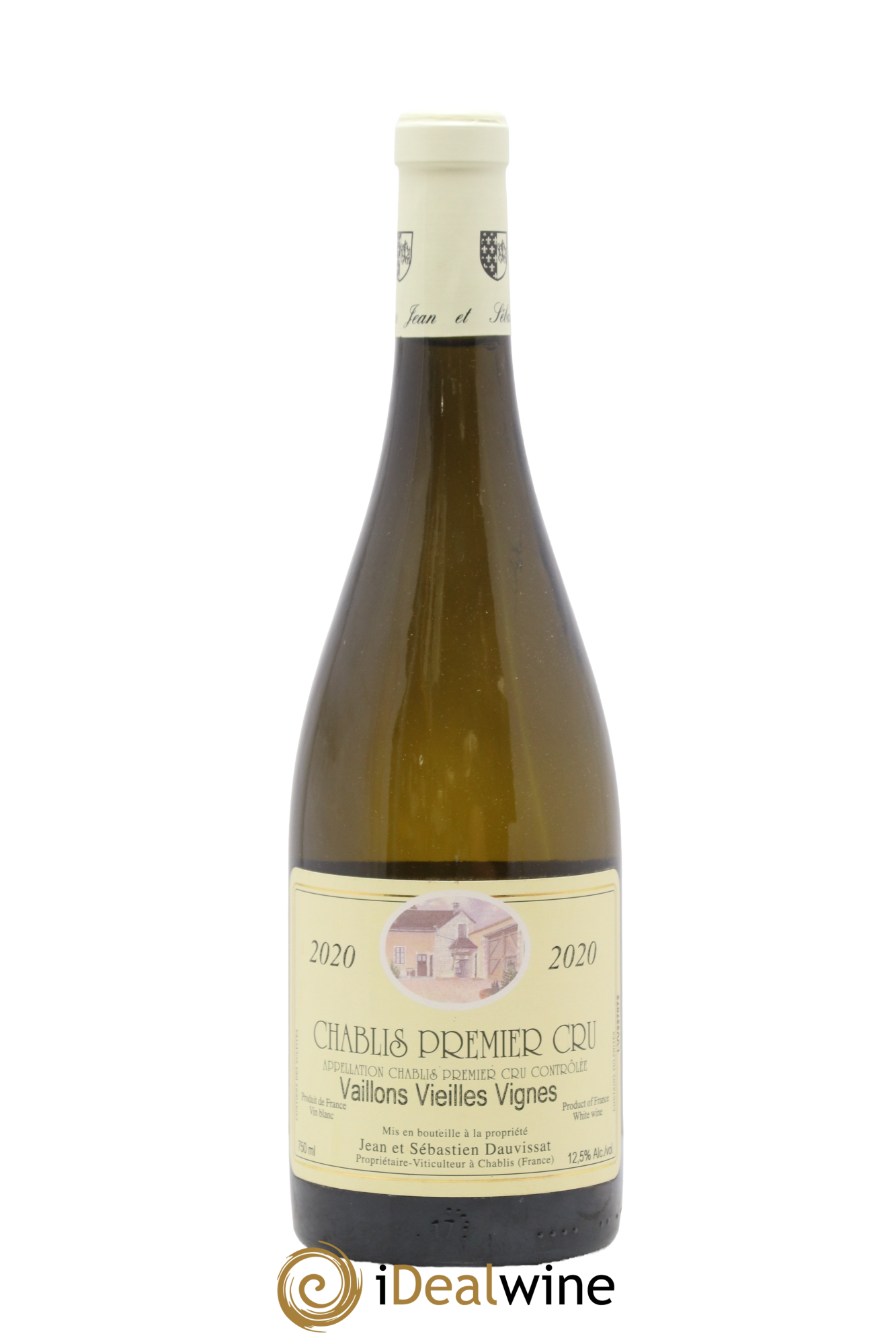 Chablis 1er Cru Vaillons Vieilles Vignes Jean & Sébastien Dauvissat 2020 - Lot de 1 bouteille - 0